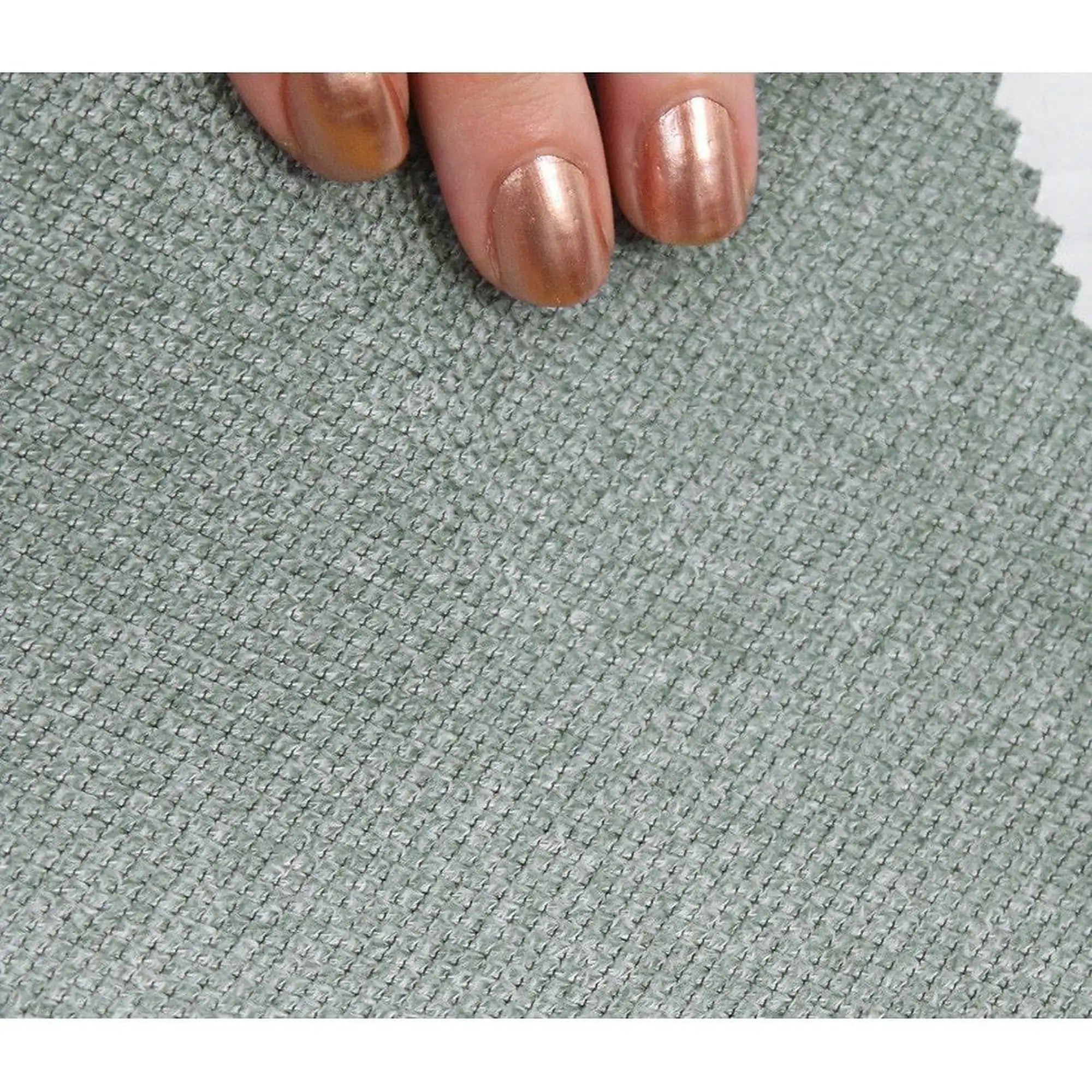 Taburet COPPER 43, verde menta/cupru, material textil/otel, 40x40x42 cm