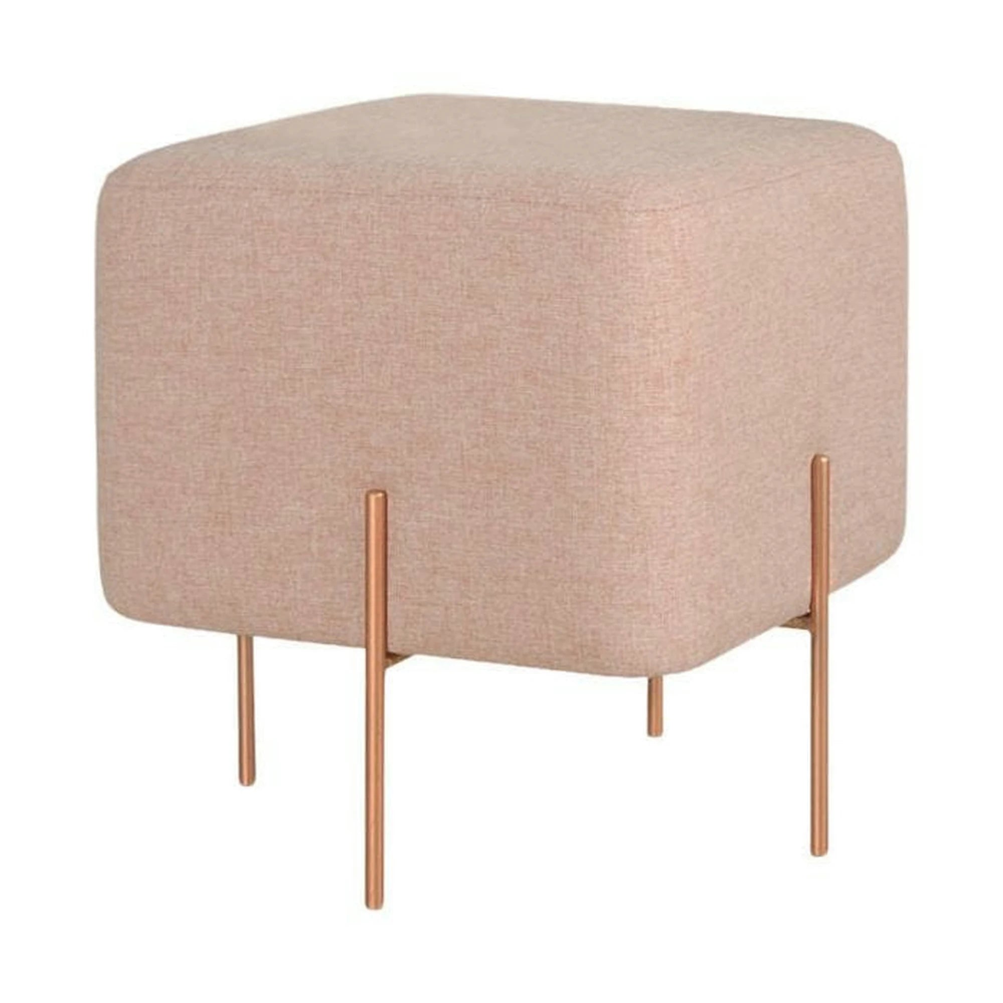 Taburet COPPER 56, stofa clasica roz, 40x40x42 cm