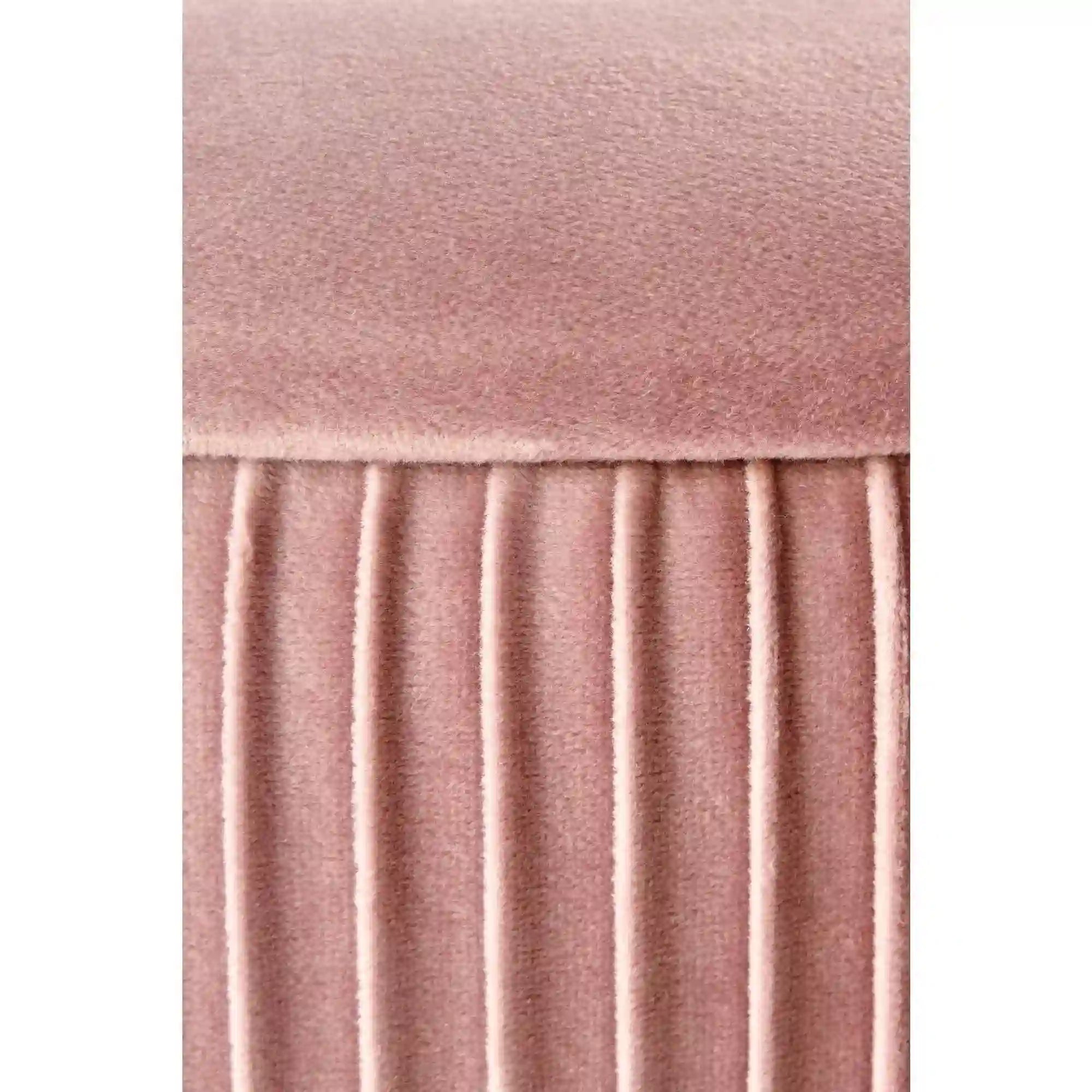 Taburet CRICKET, stofa catifelata roz deschis, cu spatiu depozitare, 40x46 cm