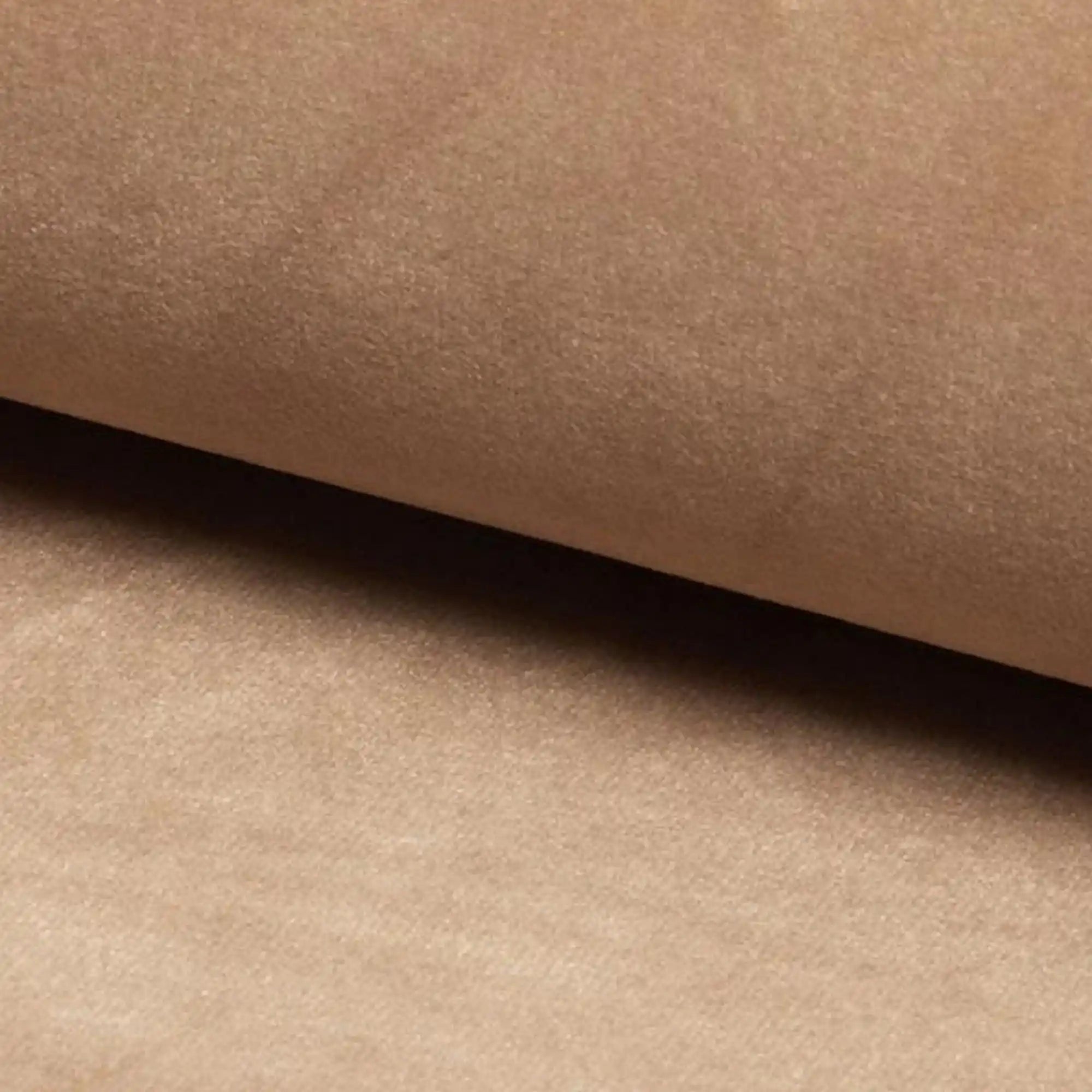 Taburet LORI, stofa catifelata bej deschis - Bluvel 28, 39x39x34 cm