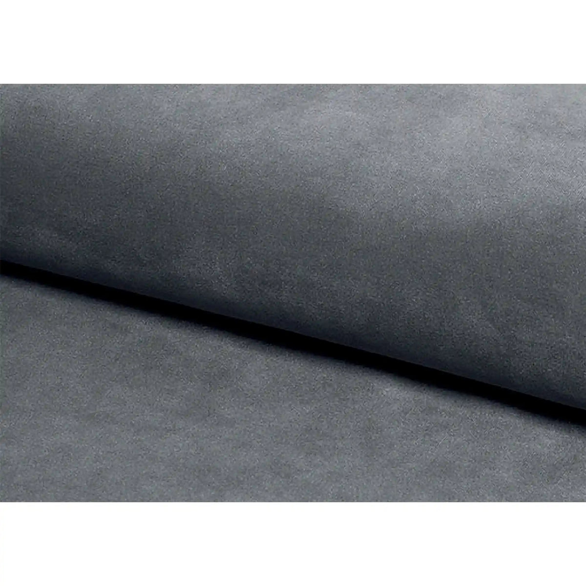 Taburet LORI, stofa catifelata gri - Bluvel 14, 39x39x34 cm