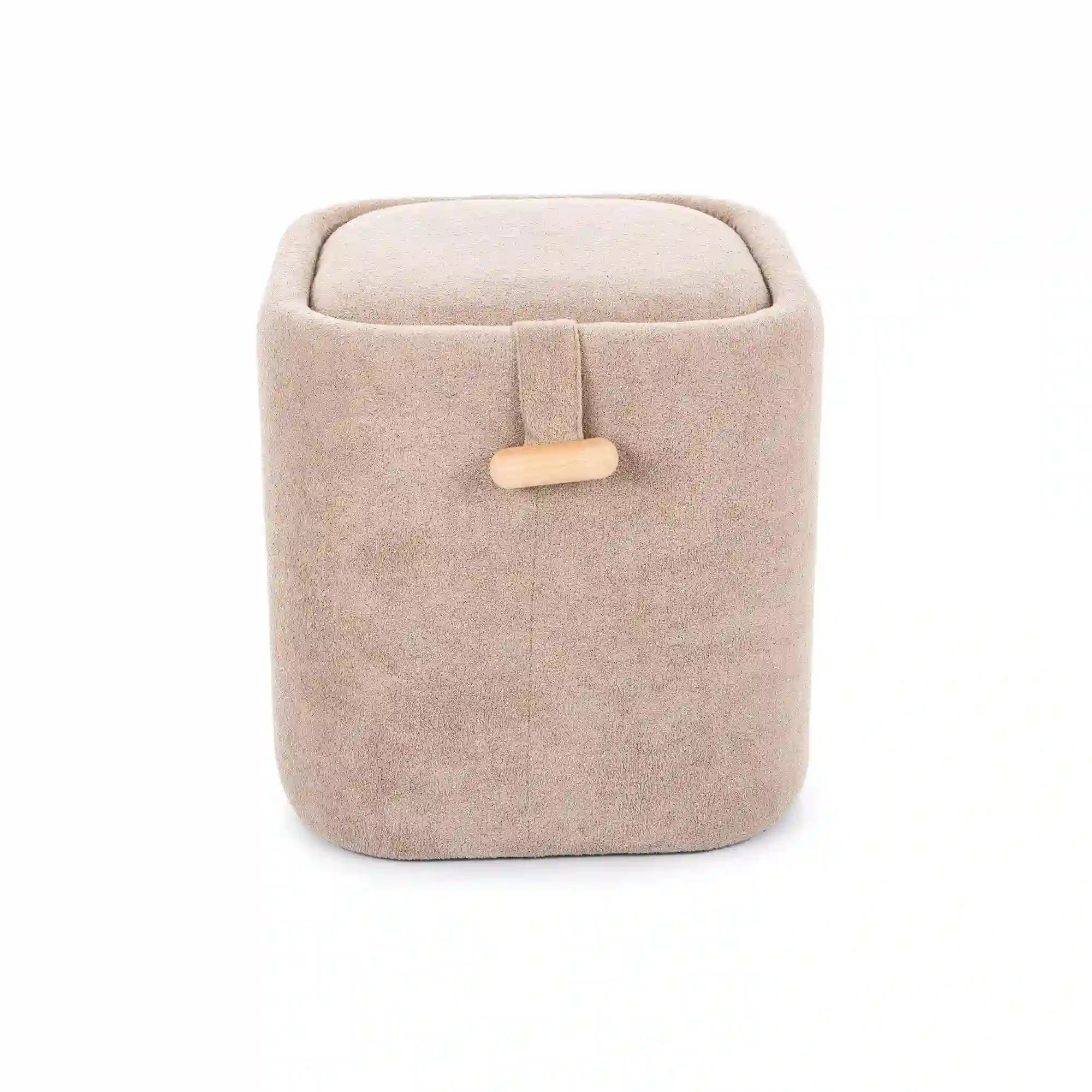 Taburet NAP, bej, stofa clasica, 37x37x38 cm