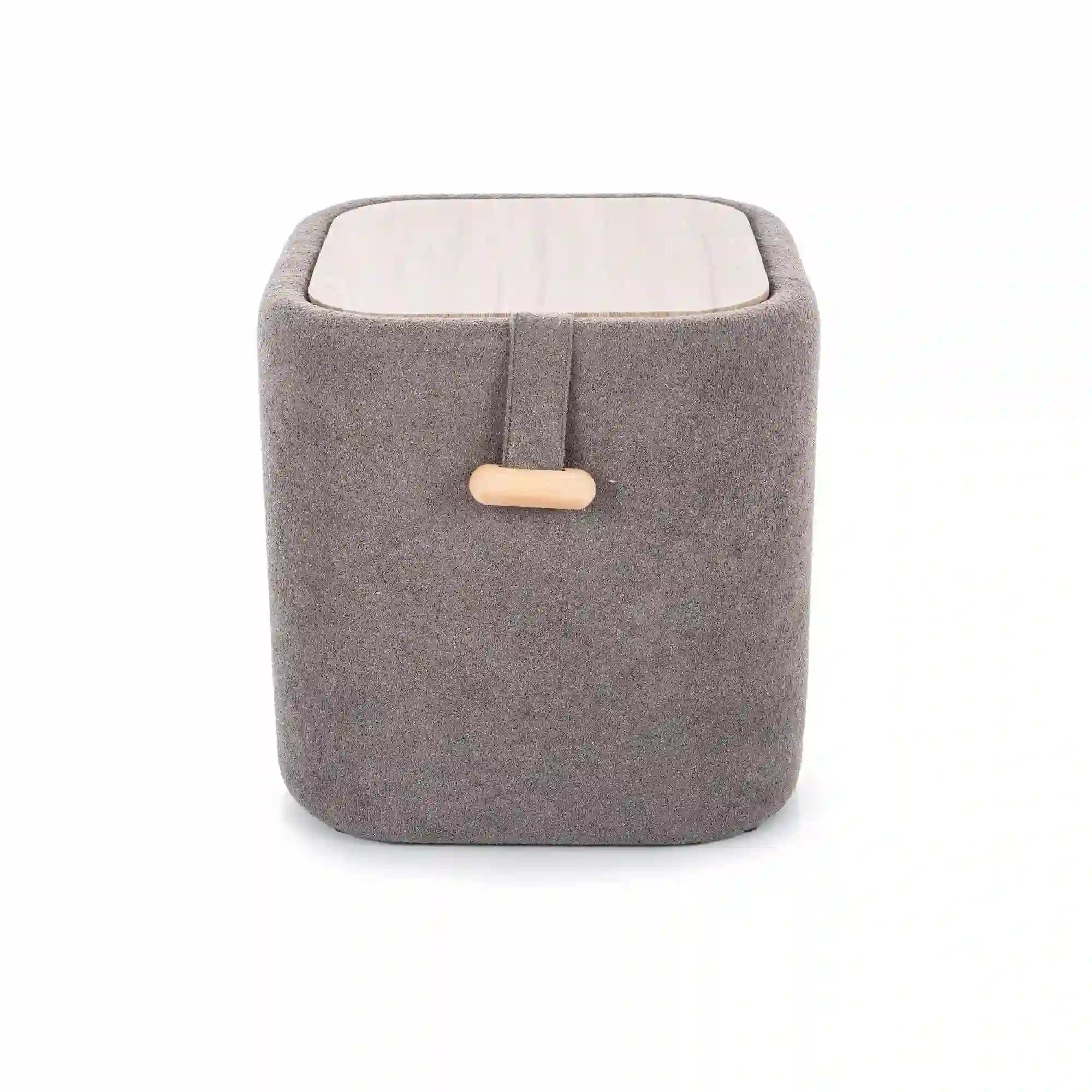 Taburet NAP, gri, stofa clasica, 37x37x38 cm