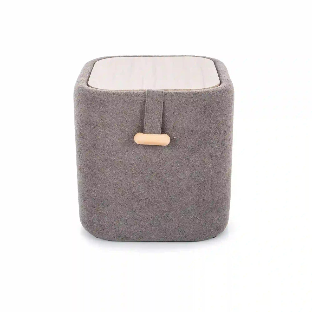 Taburet NAP, gri, stofa clasica, 37x37x38 cm