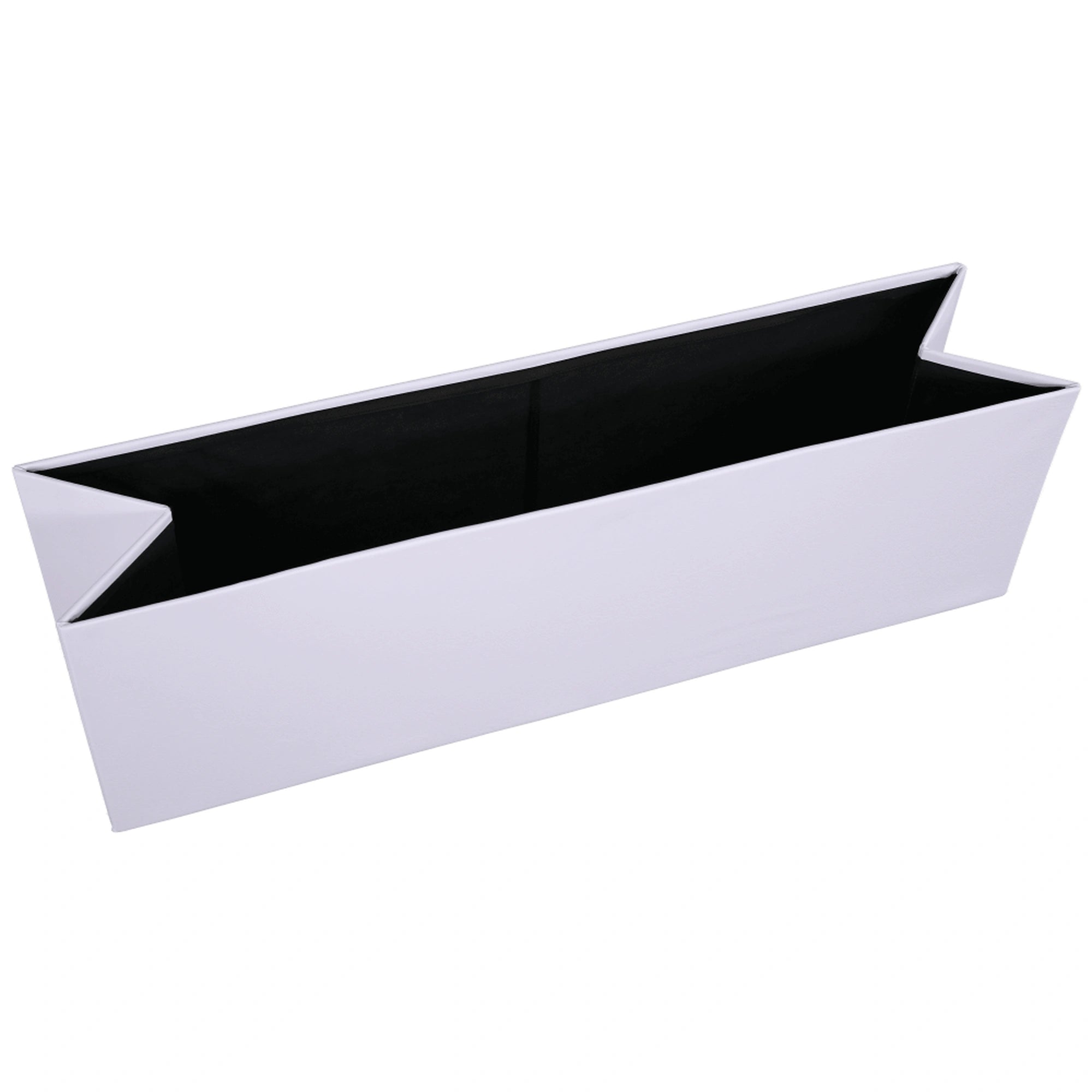 Taburet pliabil ZAMIRA, alb, piele ecologica, cu spatiu depozitare, 114x38x38 cm