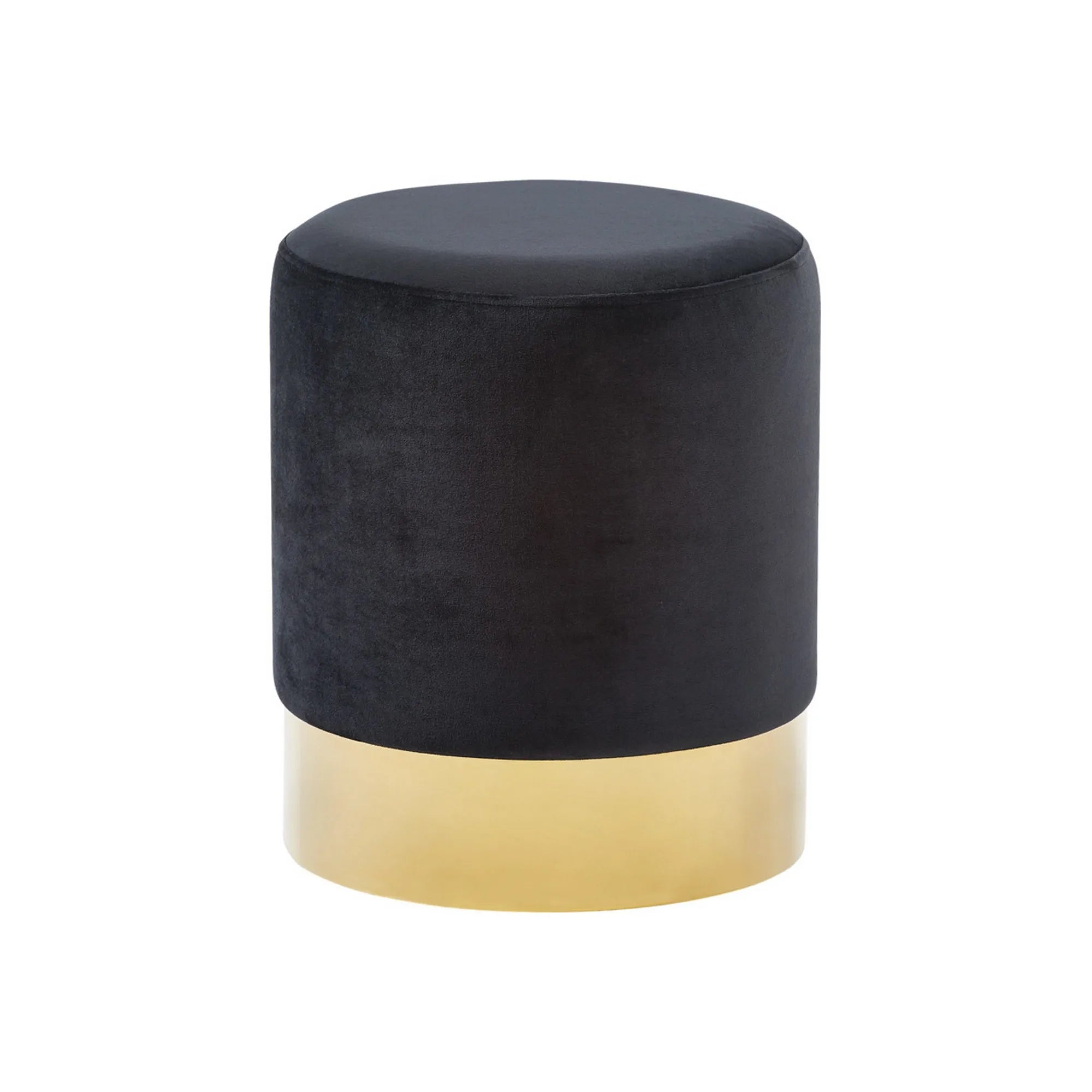 Taburet PURO, stofa negru, 35x35x42 cm