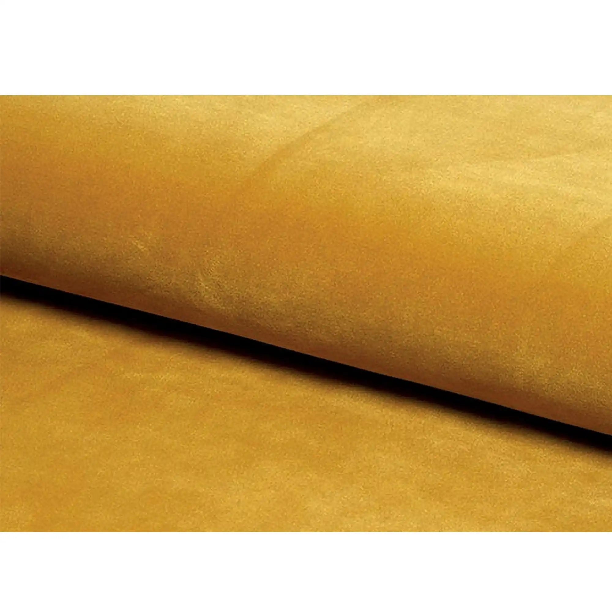 Taburet RON, stofa catifelata galben - Bluvel 68, 60x40x43 cm