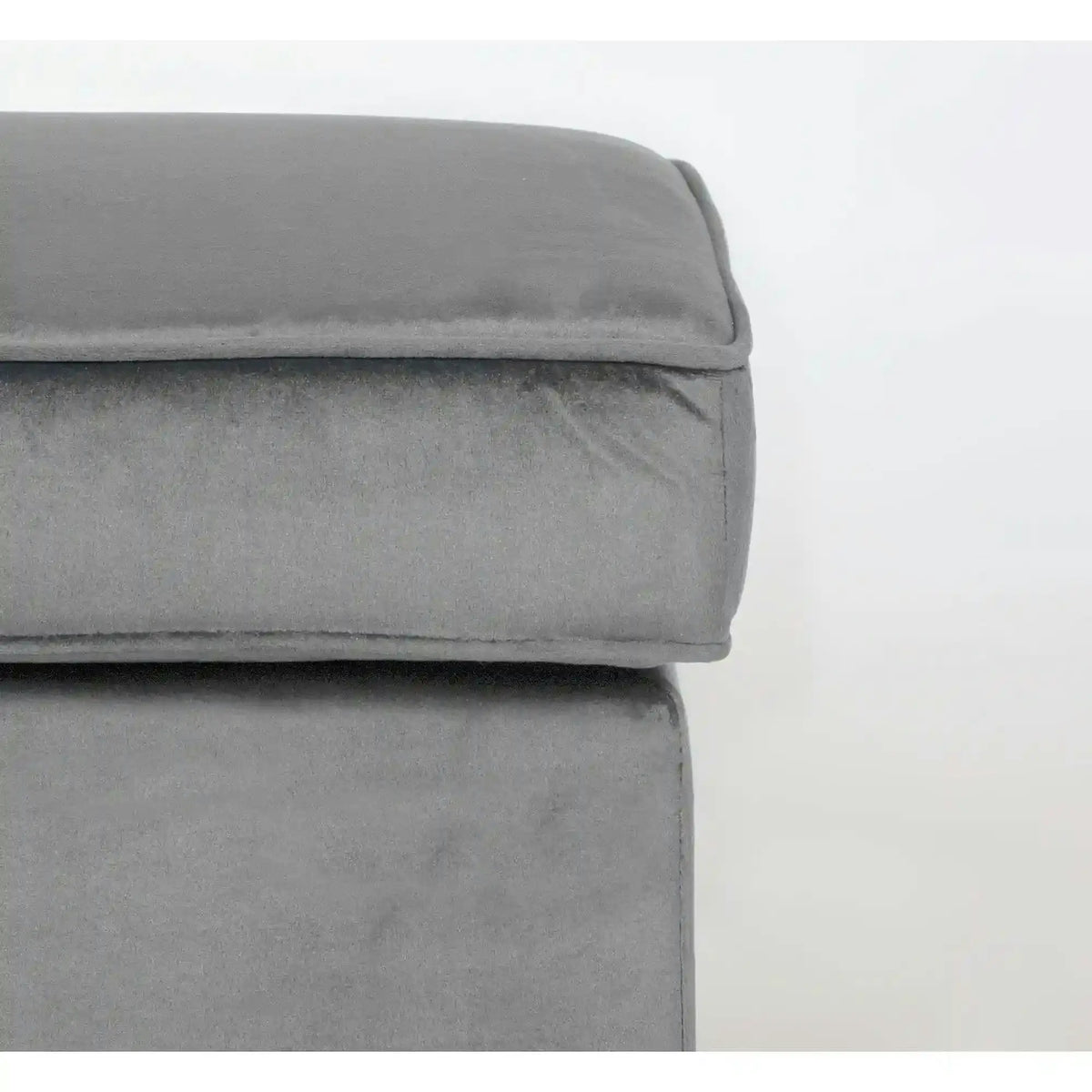 Taburet RON, stofa catifelata gri - Bluvel 14, 60x40x44 cm