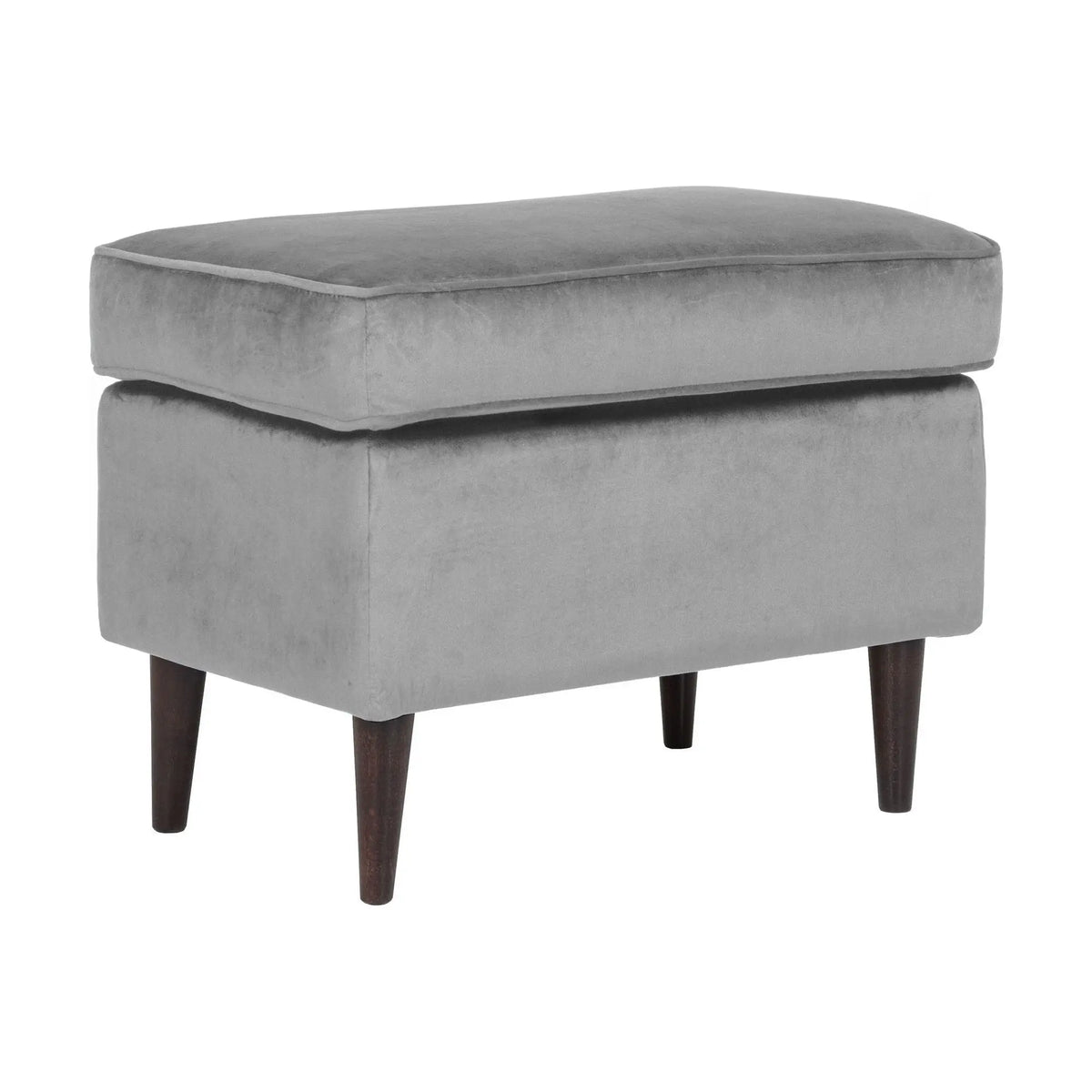 Taburet RON, stofa catifelata gri - Bluvel 14, 60x40x44 cm