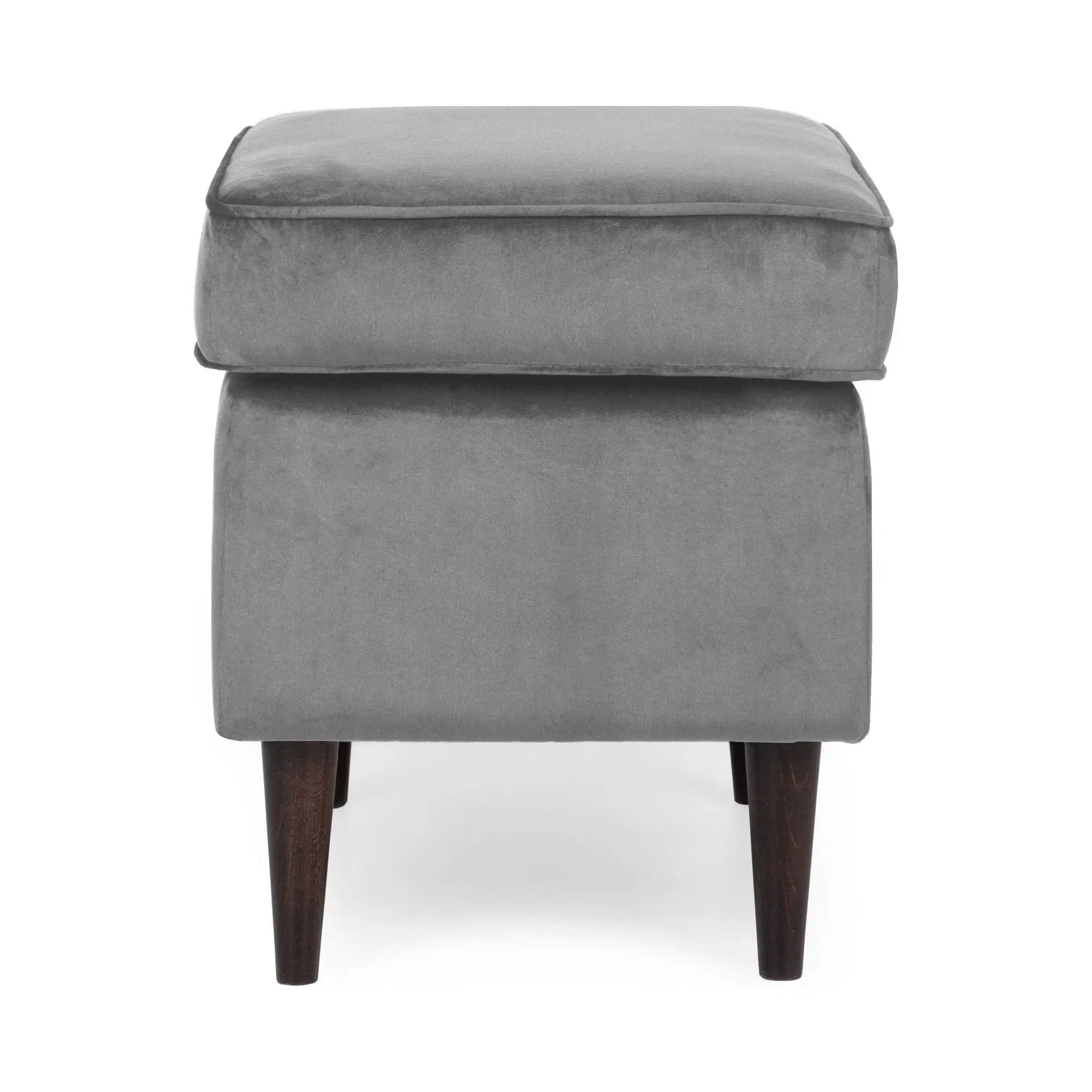 Taburet RON, stofa catifelata gri - Bluvel 14, 60x40x44 cm