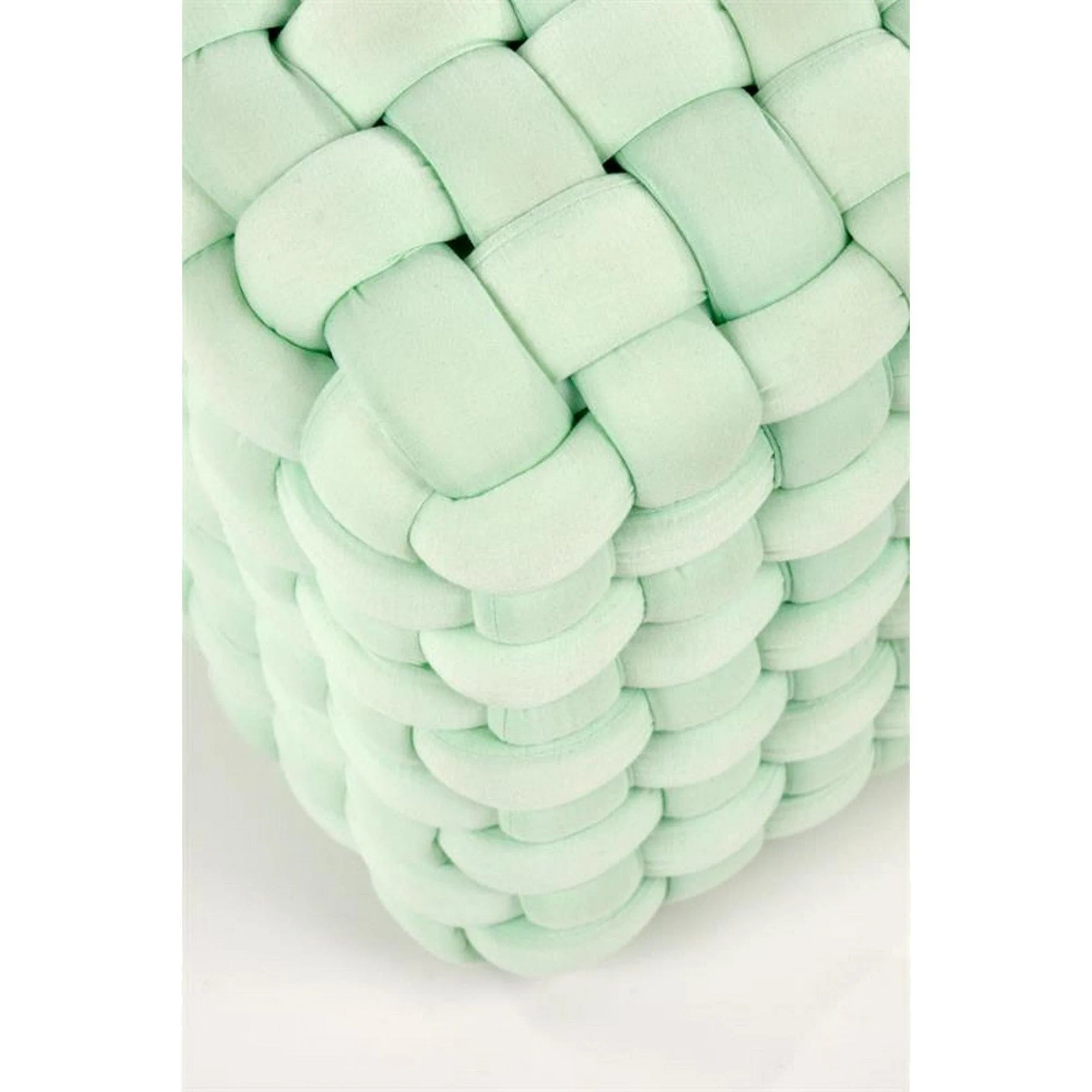 Taburet RUBIK, stofa verde deschis, 35x35x35 cm