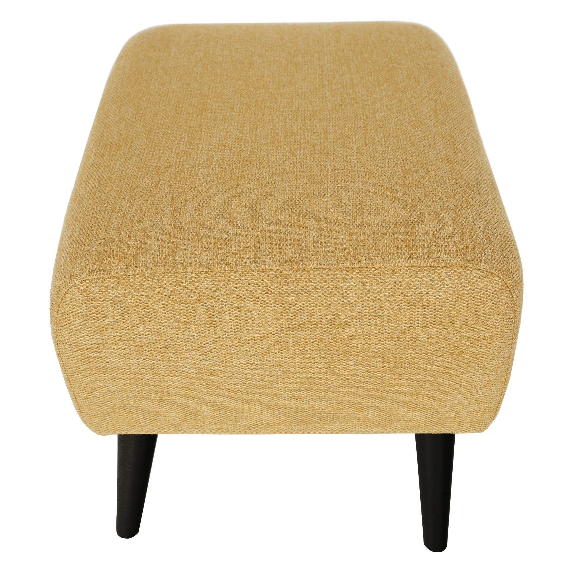 Taburet SAMY, stofa clasica galben, 52x42x43 cm