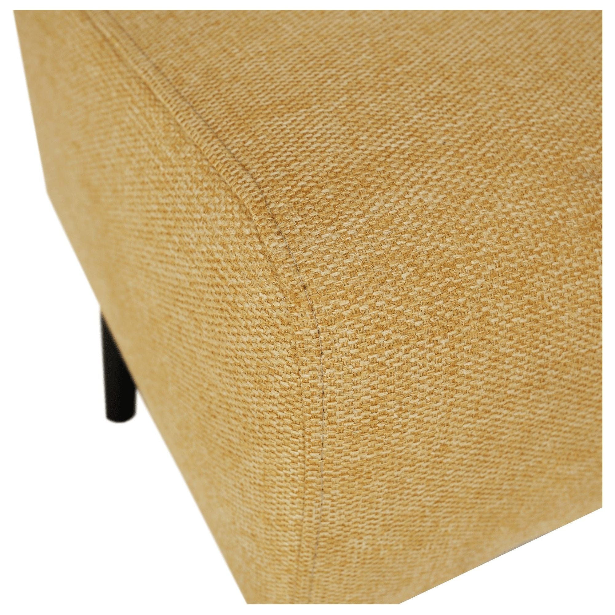 Taburet SAMY, stofa clasica galben, 52x42x43 cm