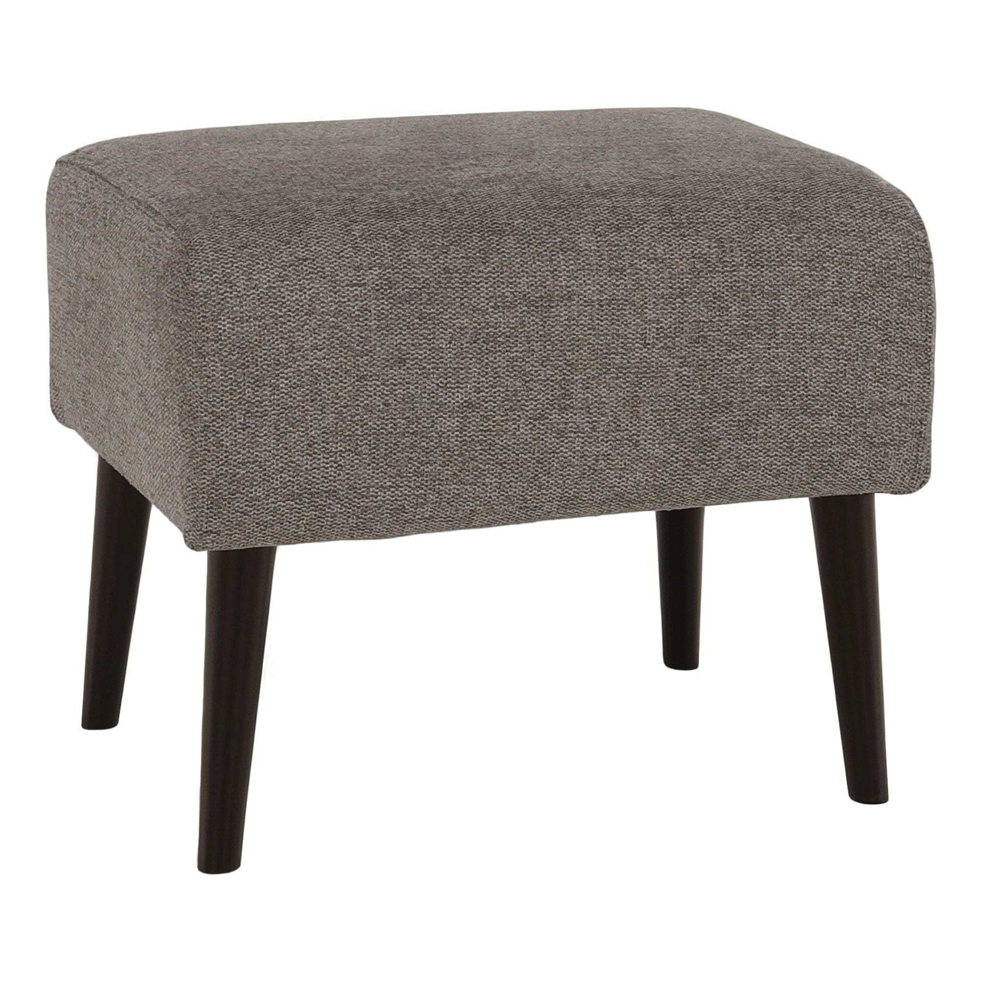 Taburet SAMY, stofa clasica gri, 52x42x43 cm