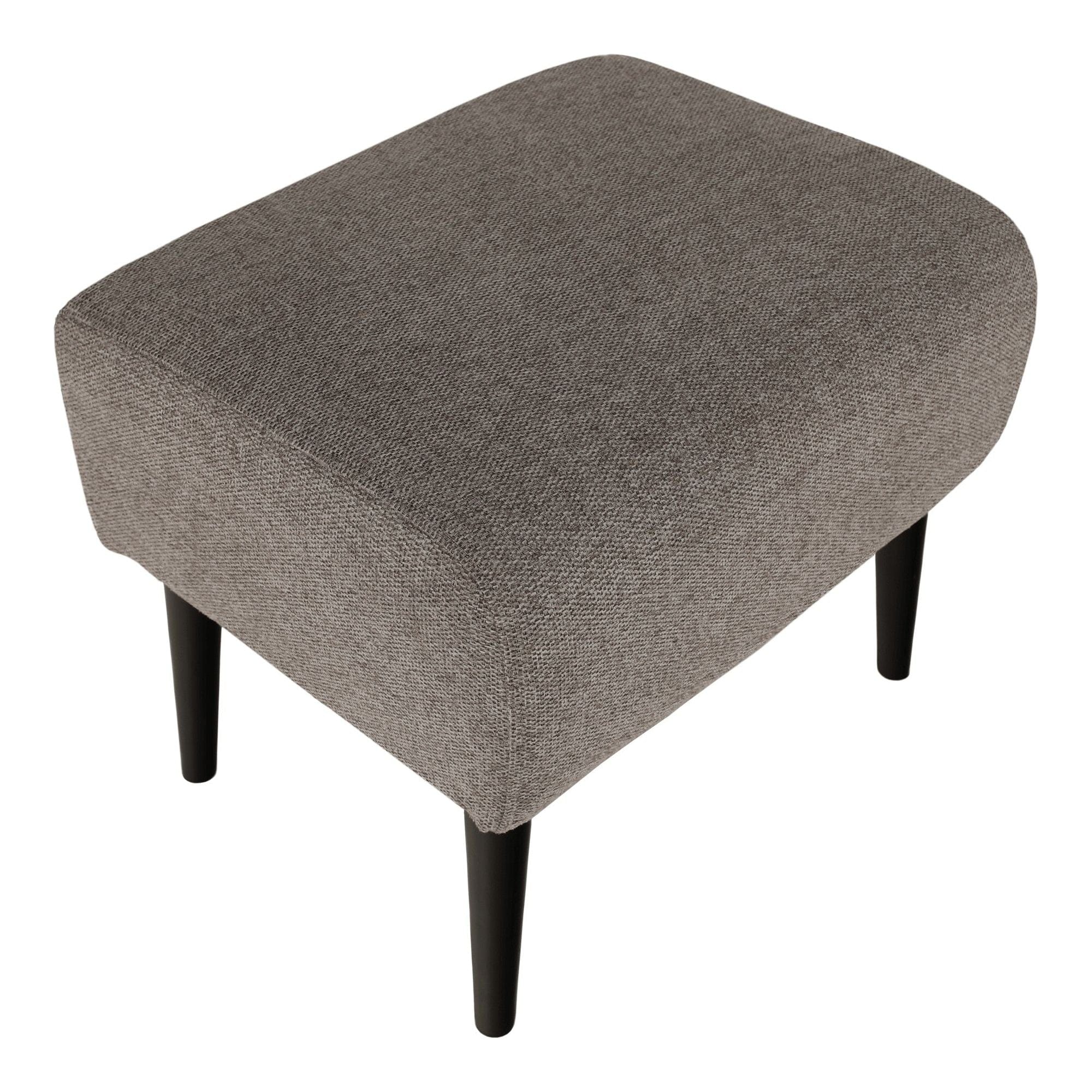 Taburet SAMY, stofa clasica gri, 52x42x43 cm