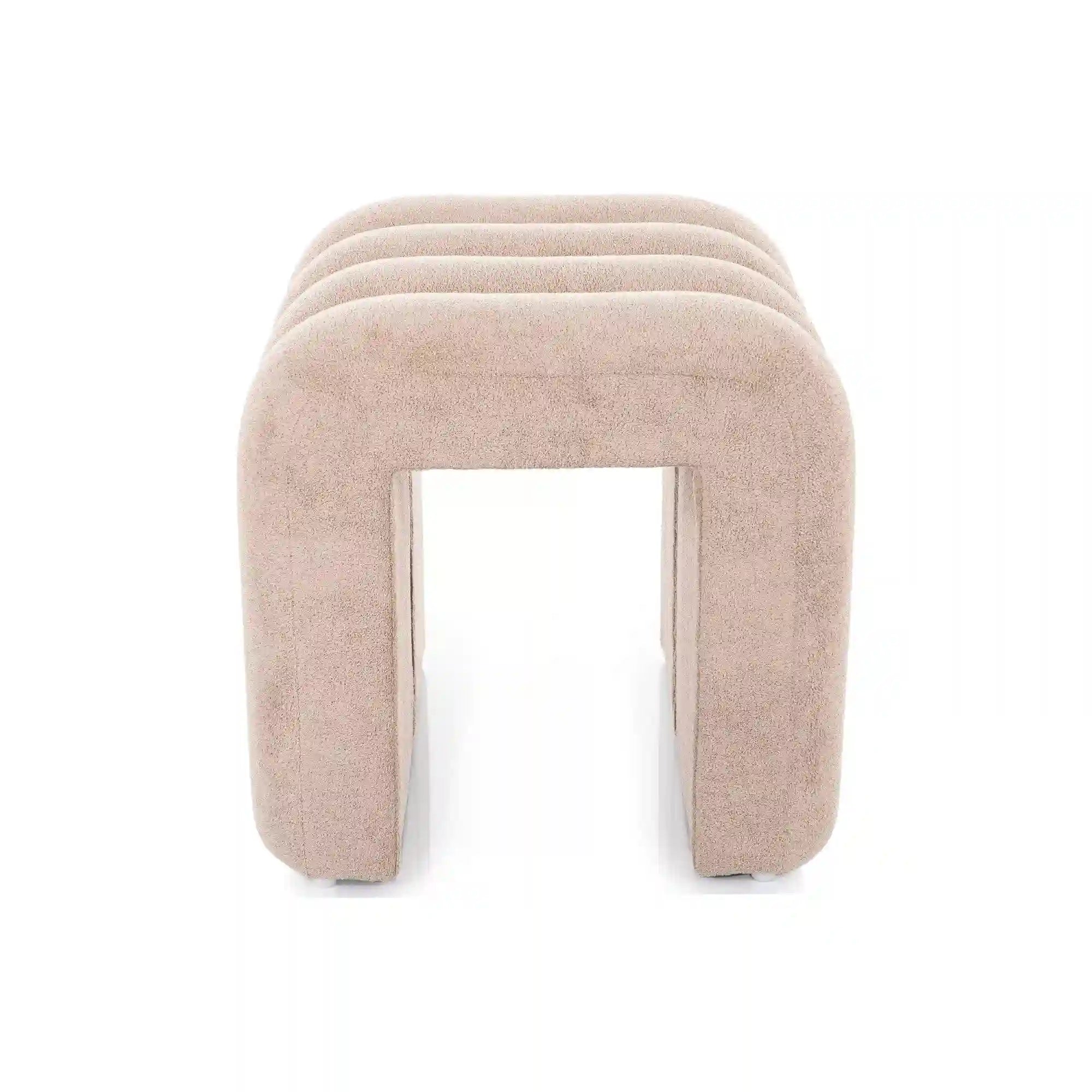 Taburet TICA, bej, stofa clasica, 38x38x40 cm