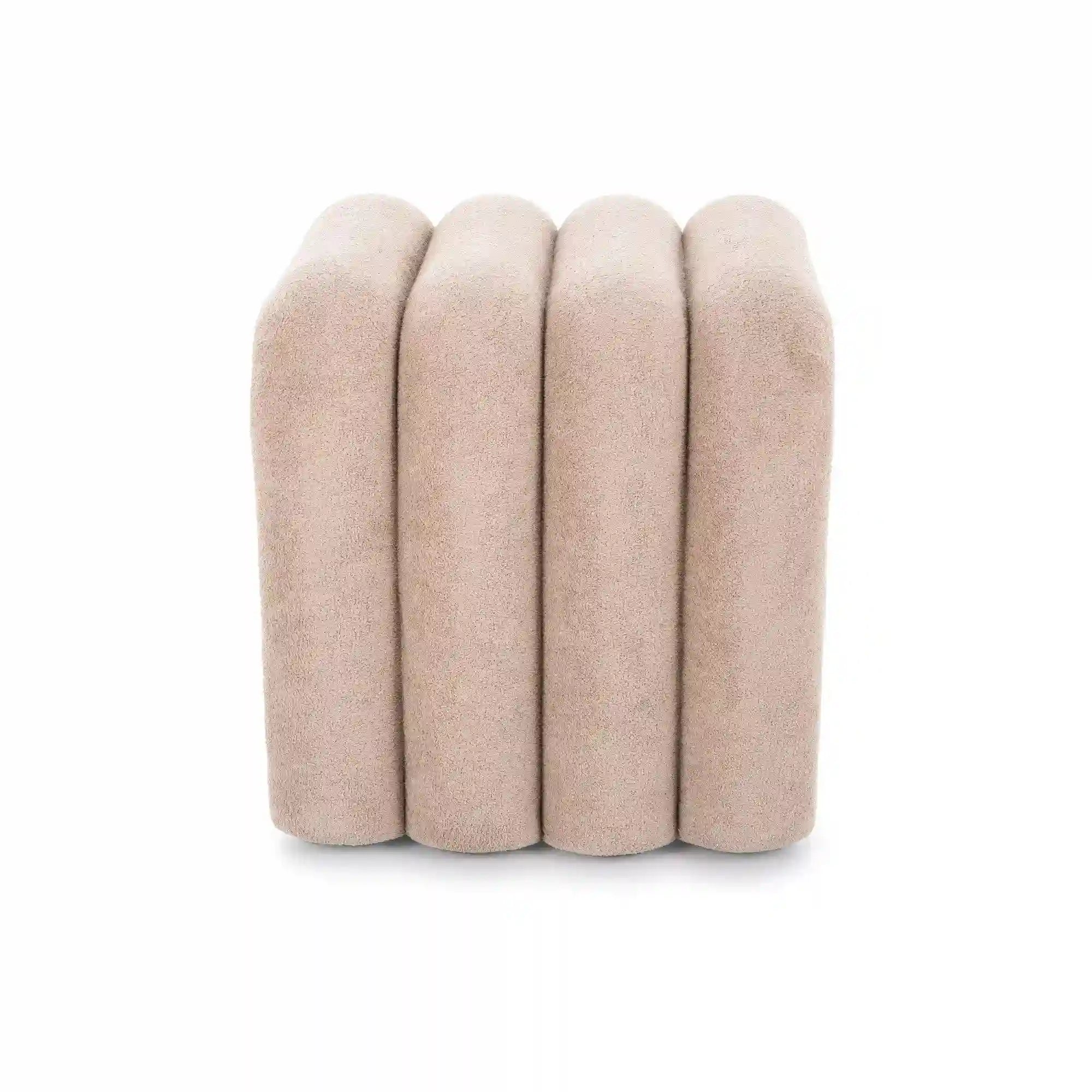 Taburet TICA, bej, stofa clasica, 38x38x40 cm