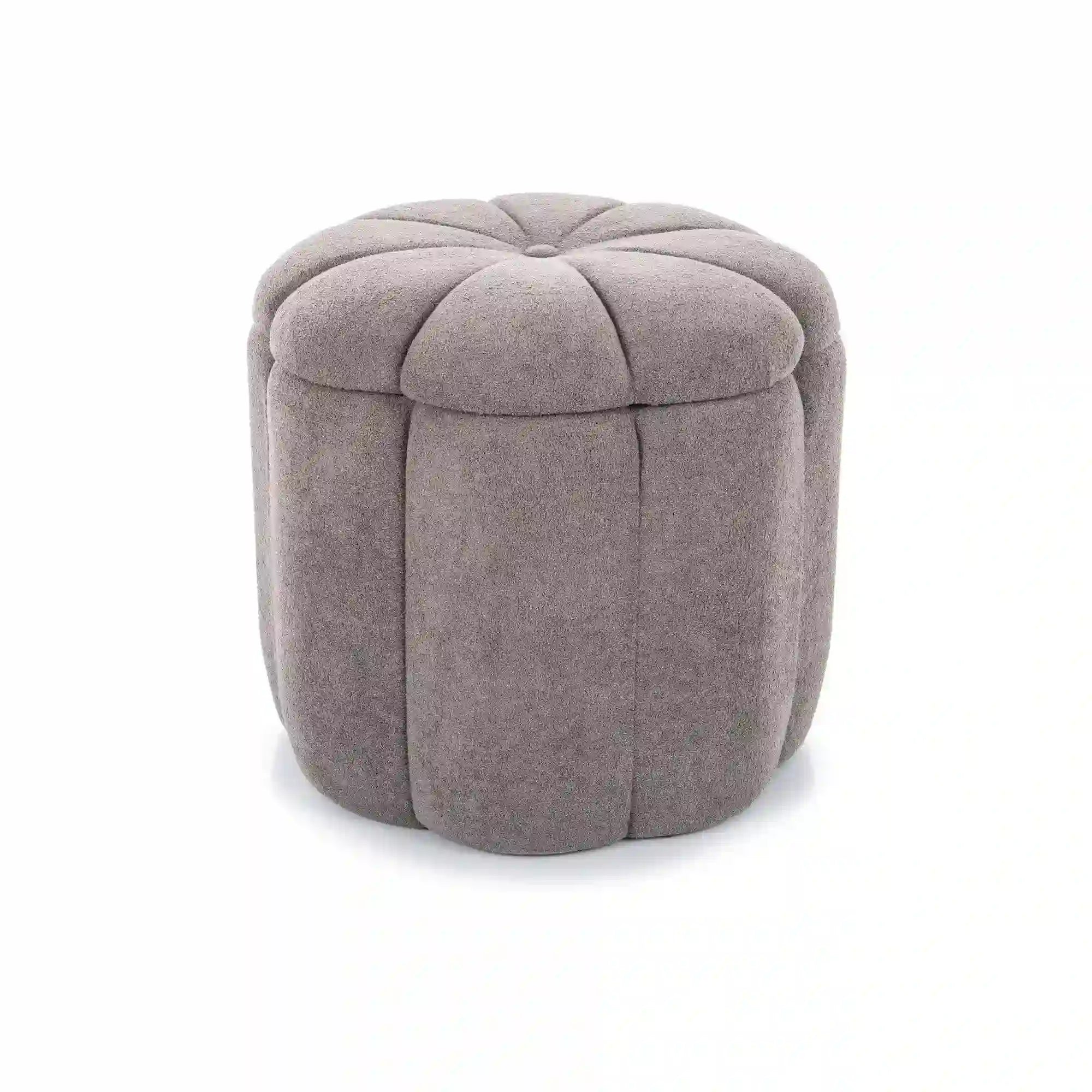 Taburet TUP, gri, stofa clasica, 45x45x40 cm