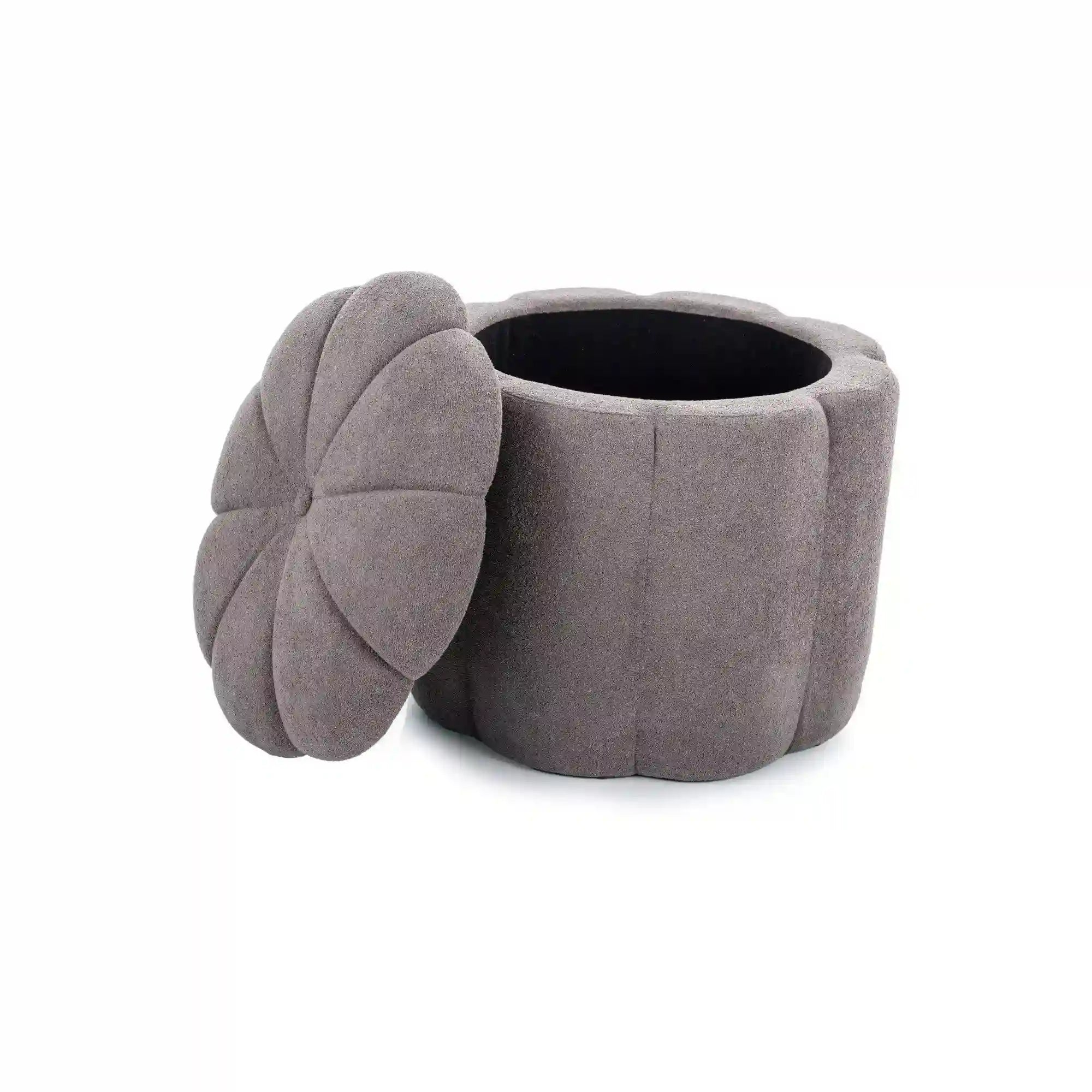 Taburet TUP, gri, stofa clasica, 45x45x40 cm