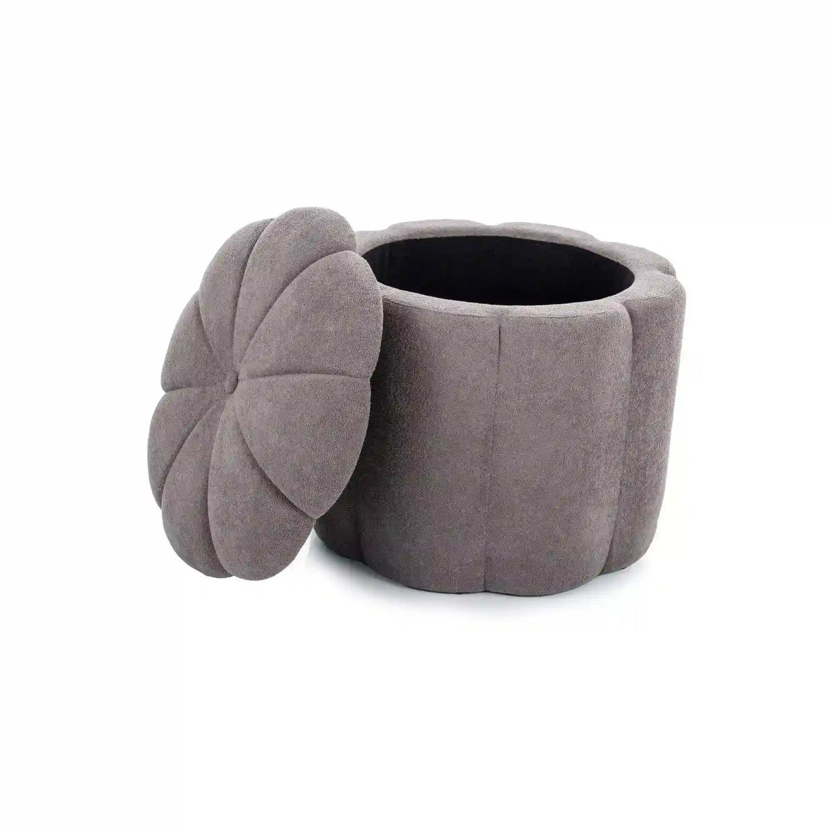 Taburet TUP, gri, stofa clasica, 45x45x40 cm