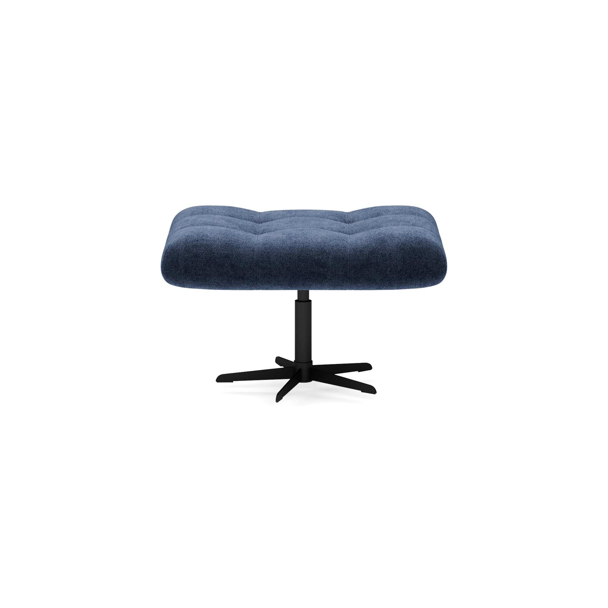 Taburet YOGA, stofa catifelata albastru marin - Salvador 11, Gama Premium, 70x46x45 cm