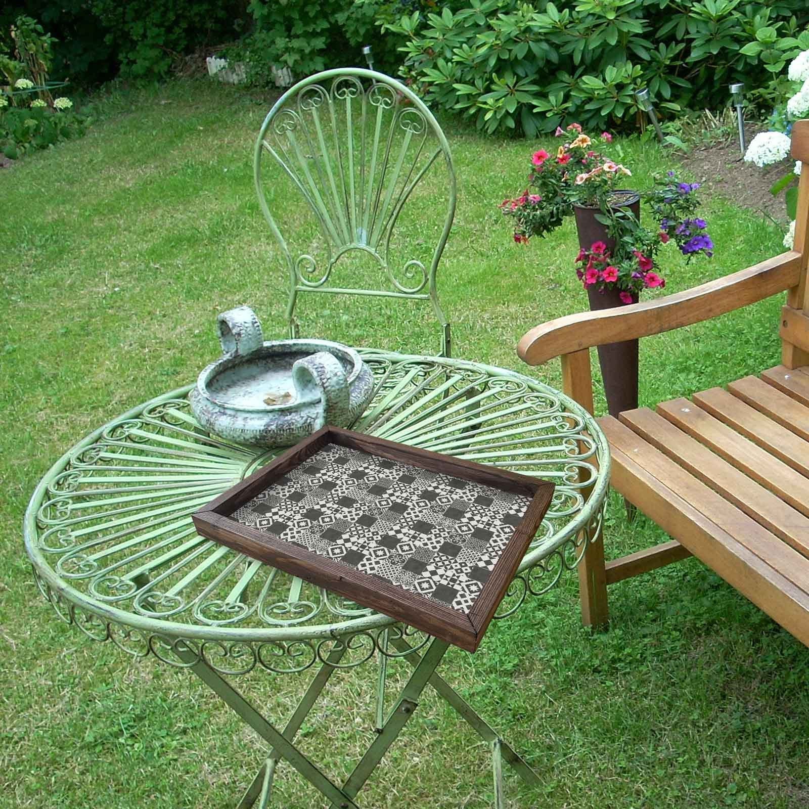 Tava AT-008, nuc/gri, lemn de pin, 40x30 cm