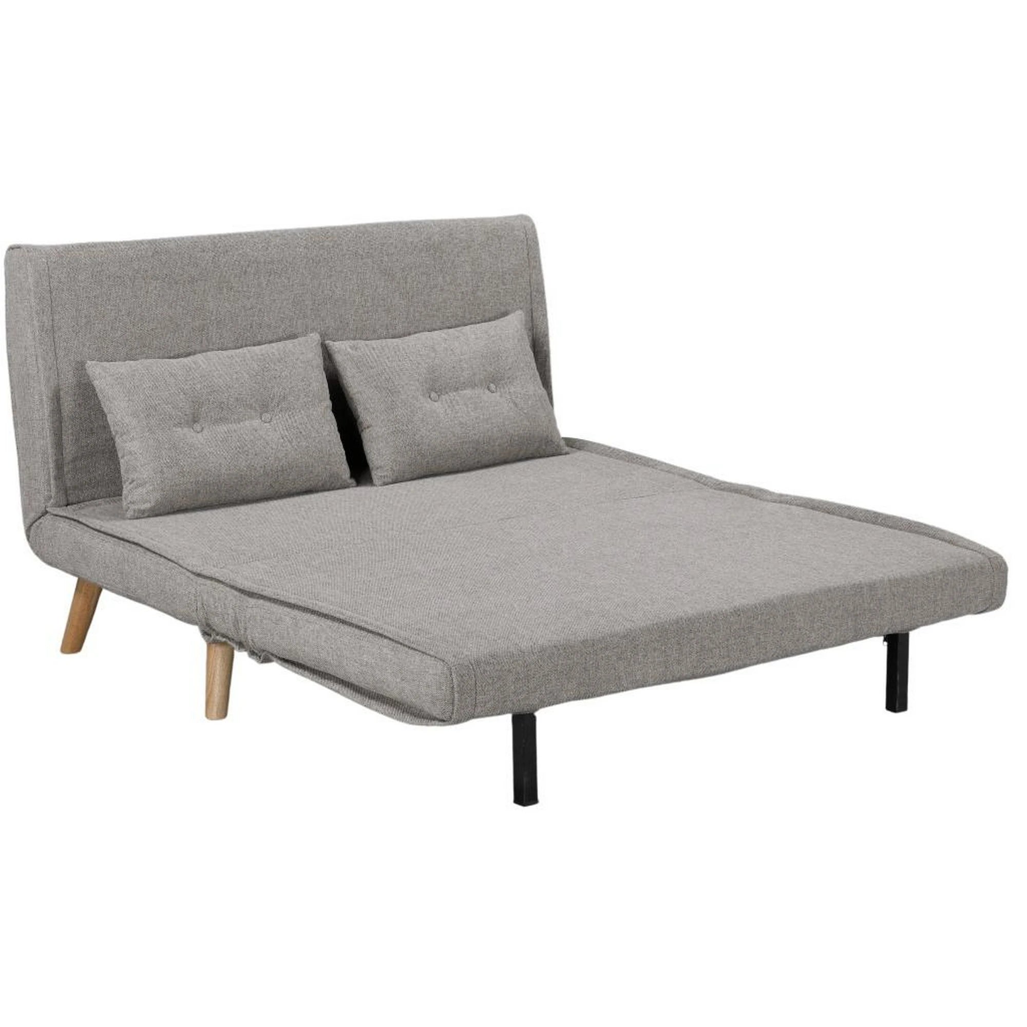 Canapea extensibila TEMPO XL, gri, stofa clasica, 140x95x77 cm