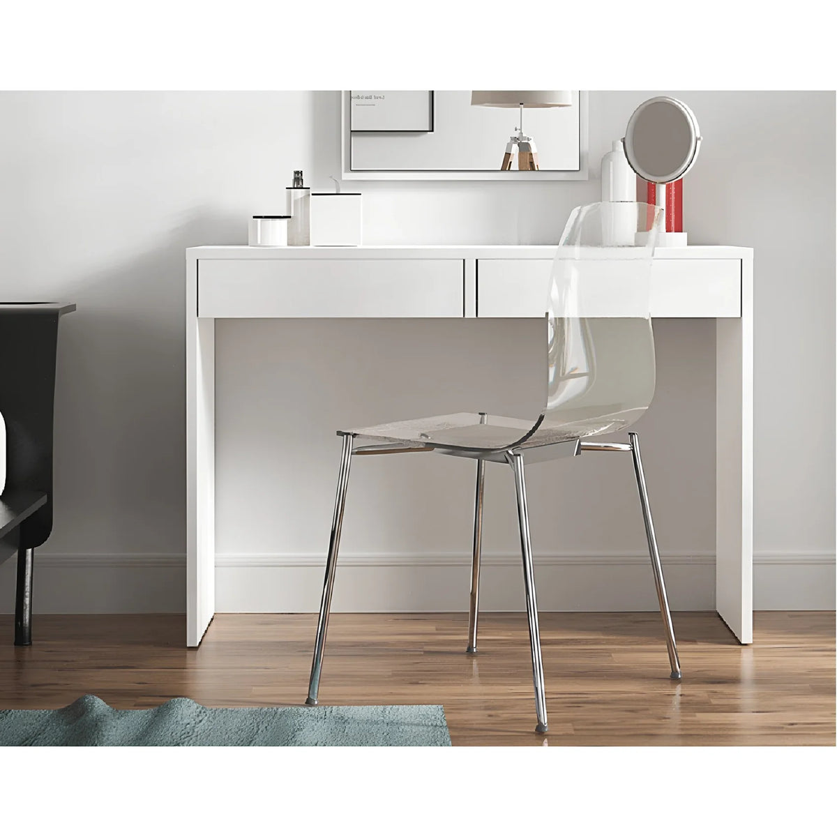Masa de toaleta/masa birou VIOLET, alb, DTD laminat, 115x40x78 cm