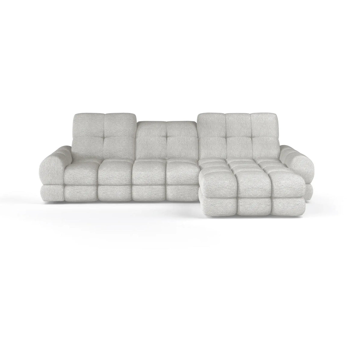 Coltar extensibil confortabil TOLLO MINI, sezlong dreapta, stofa catifelata verde inchis - Element 12, Gama Premium, cu lada depozitare si reglaj electric, 283x171x105 cm