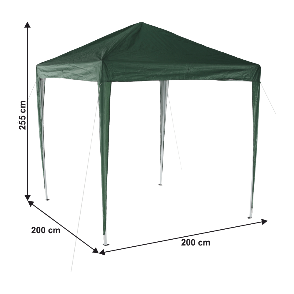 Cort gradina pliabil TREKAN TIP 1, verde, poliester/otel, 200x200x250 cm