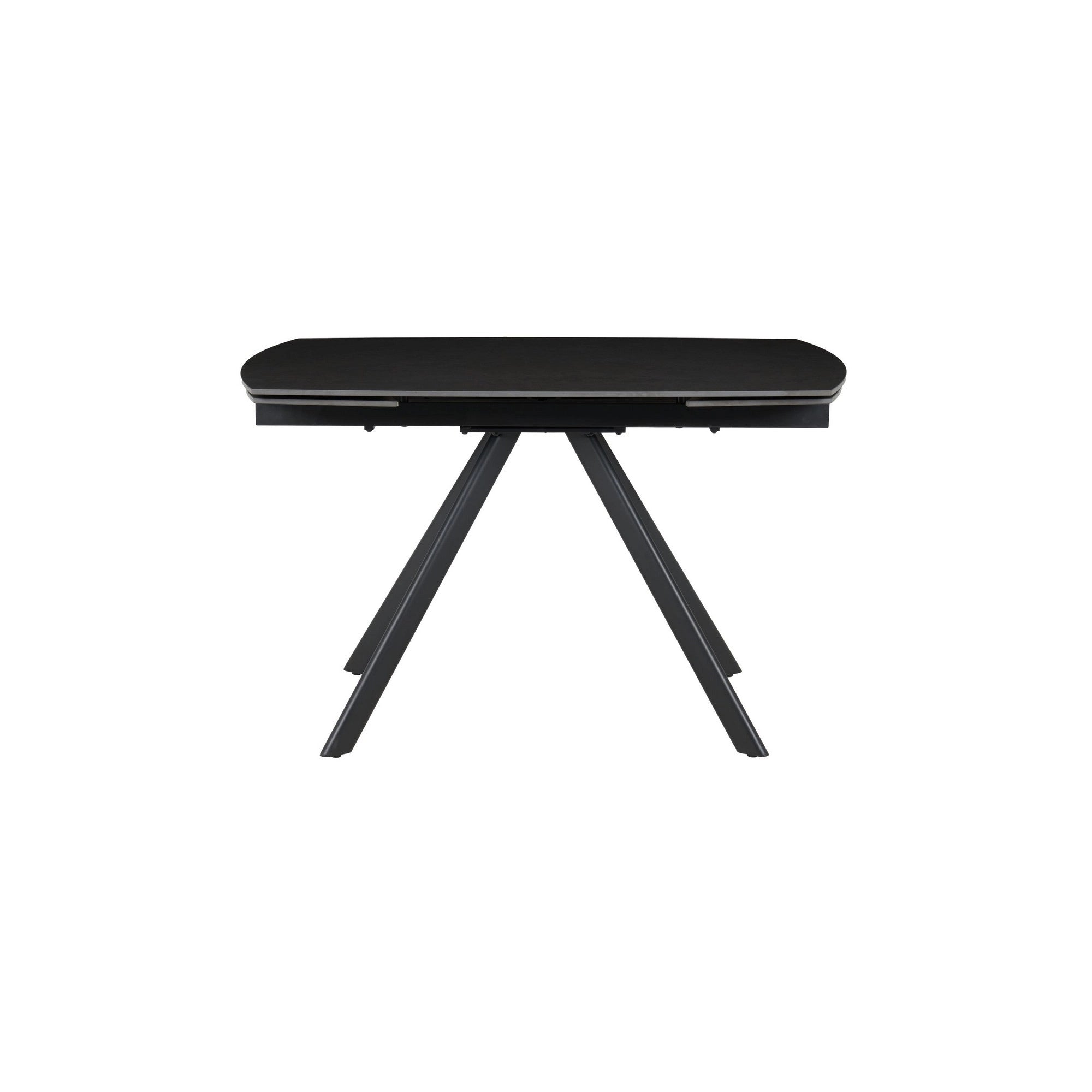 Masa extensibila URSA, negru cu efect de marmura, ceramica/metal, 125/180x80x76 cm