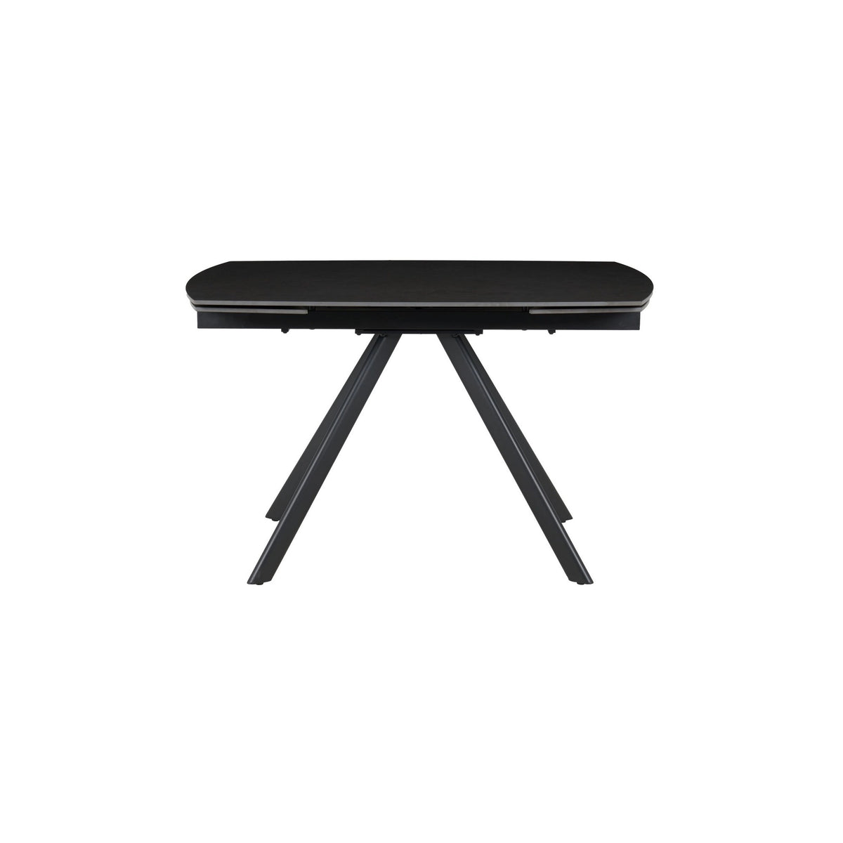 Masa extensibila URSA, negru cu efect de marmura, ceramica/metal, 125/180x80x76 cm