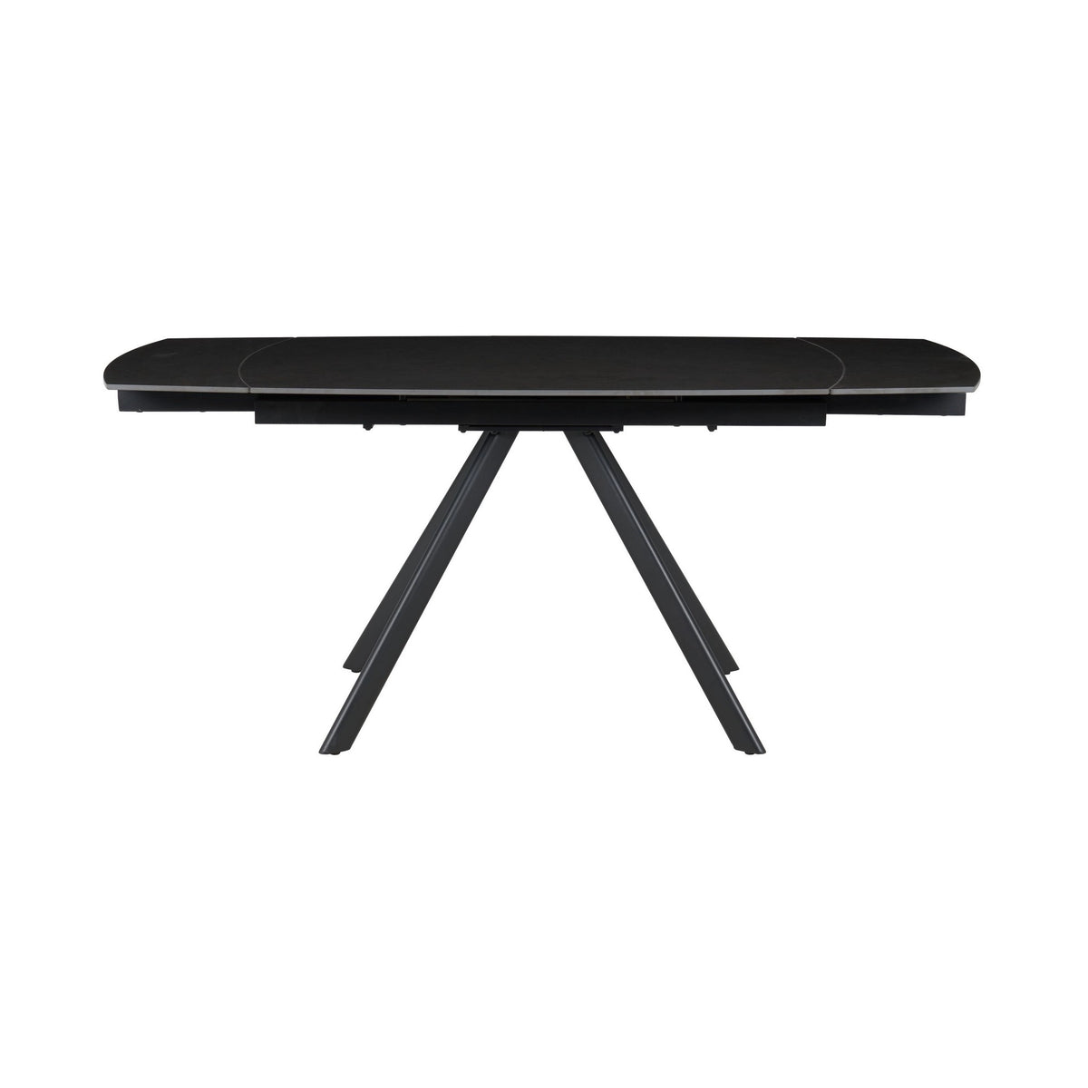 Masa extensibila URSA, negru cu efect de marmura, ceramica/metal, 125/180x80x76 cm