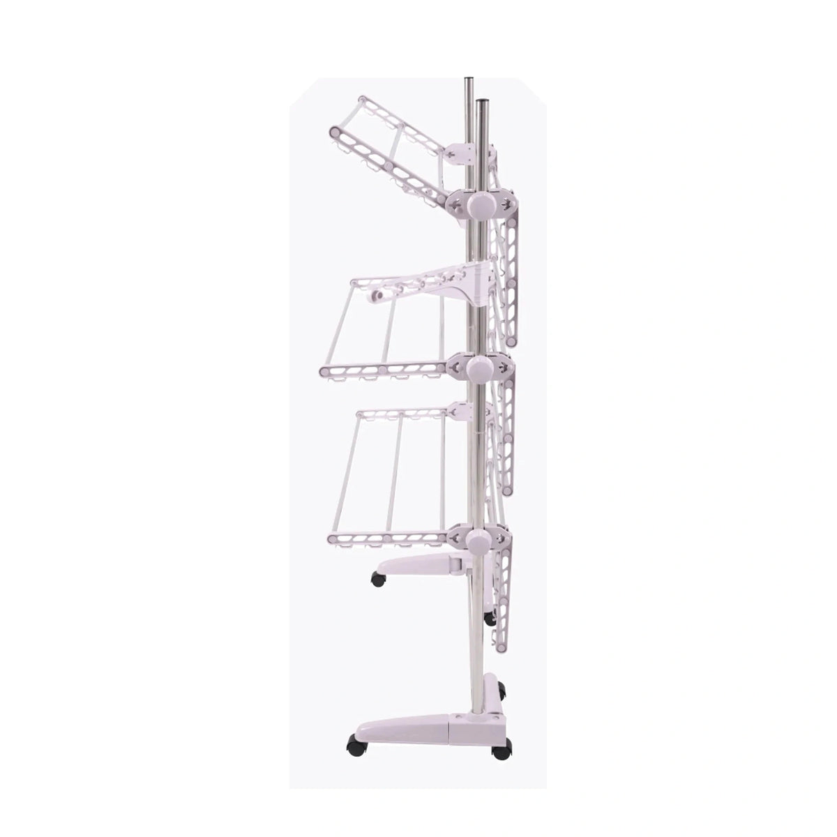 Uscator haine DENAL, alb/crom, metal/plastic, 88x66x147 cm