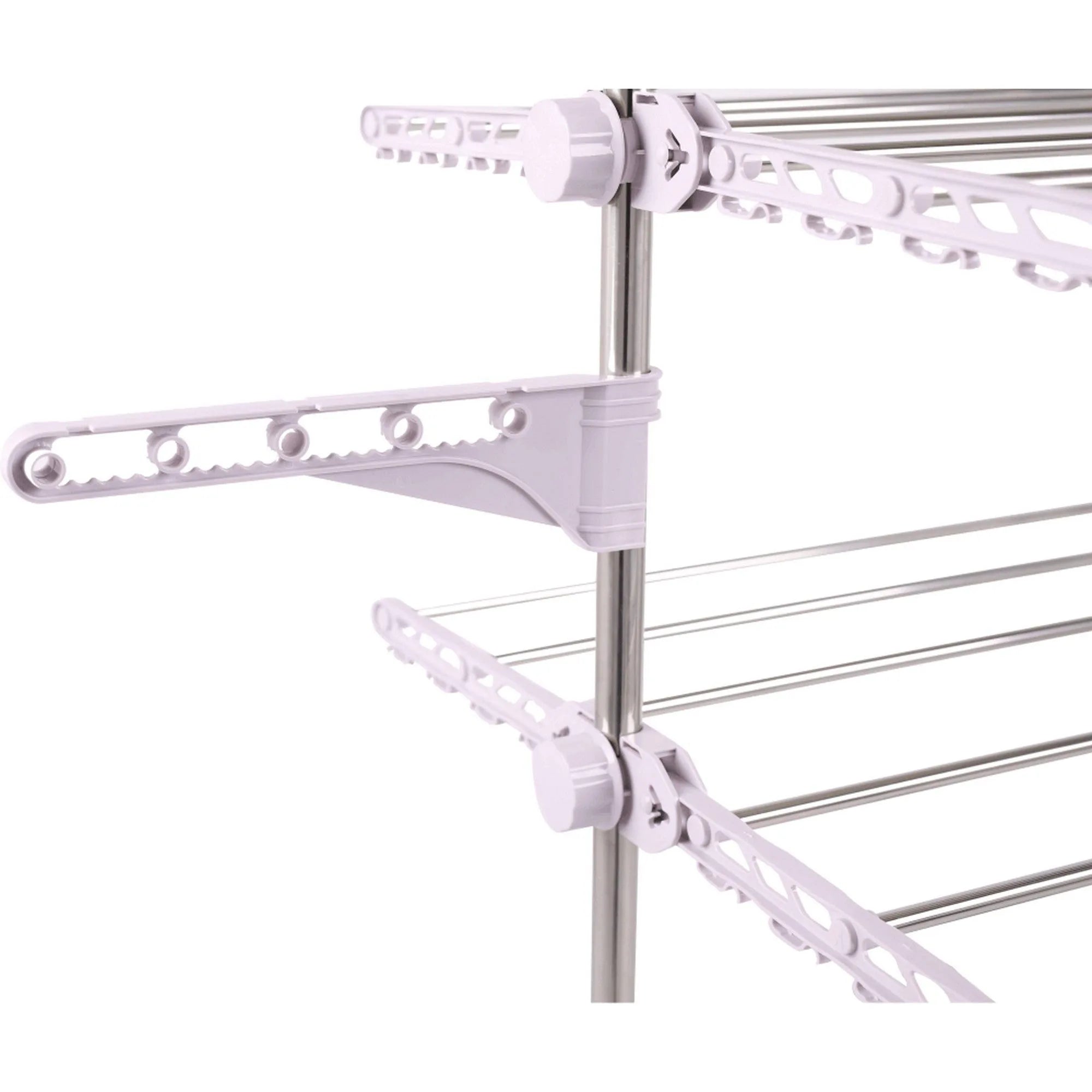 Uscator haine DENAL, alb/crom, metal/plastic, 88x66x147 cm