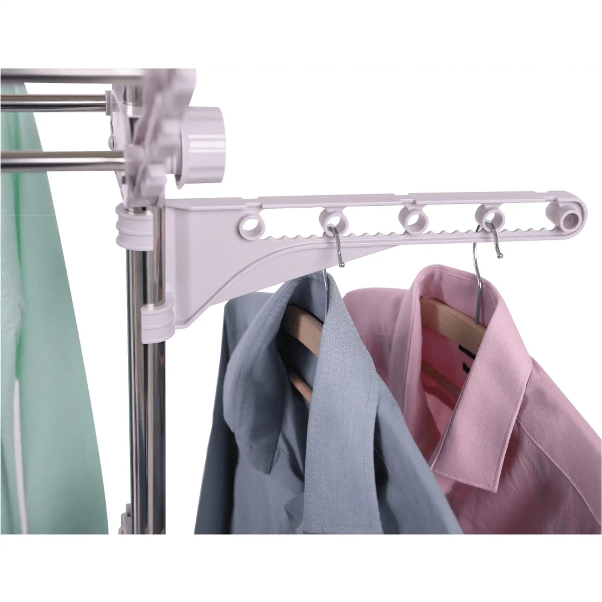 Uscator haine DENAL, alb/crom, metal/plastic, 88x66x147 cm