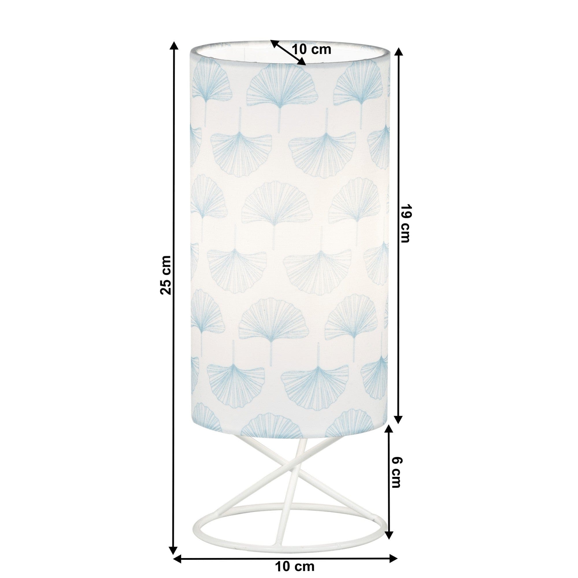 Veioza AVAM, alb/albastru, material textil/metal, 10x25 cm