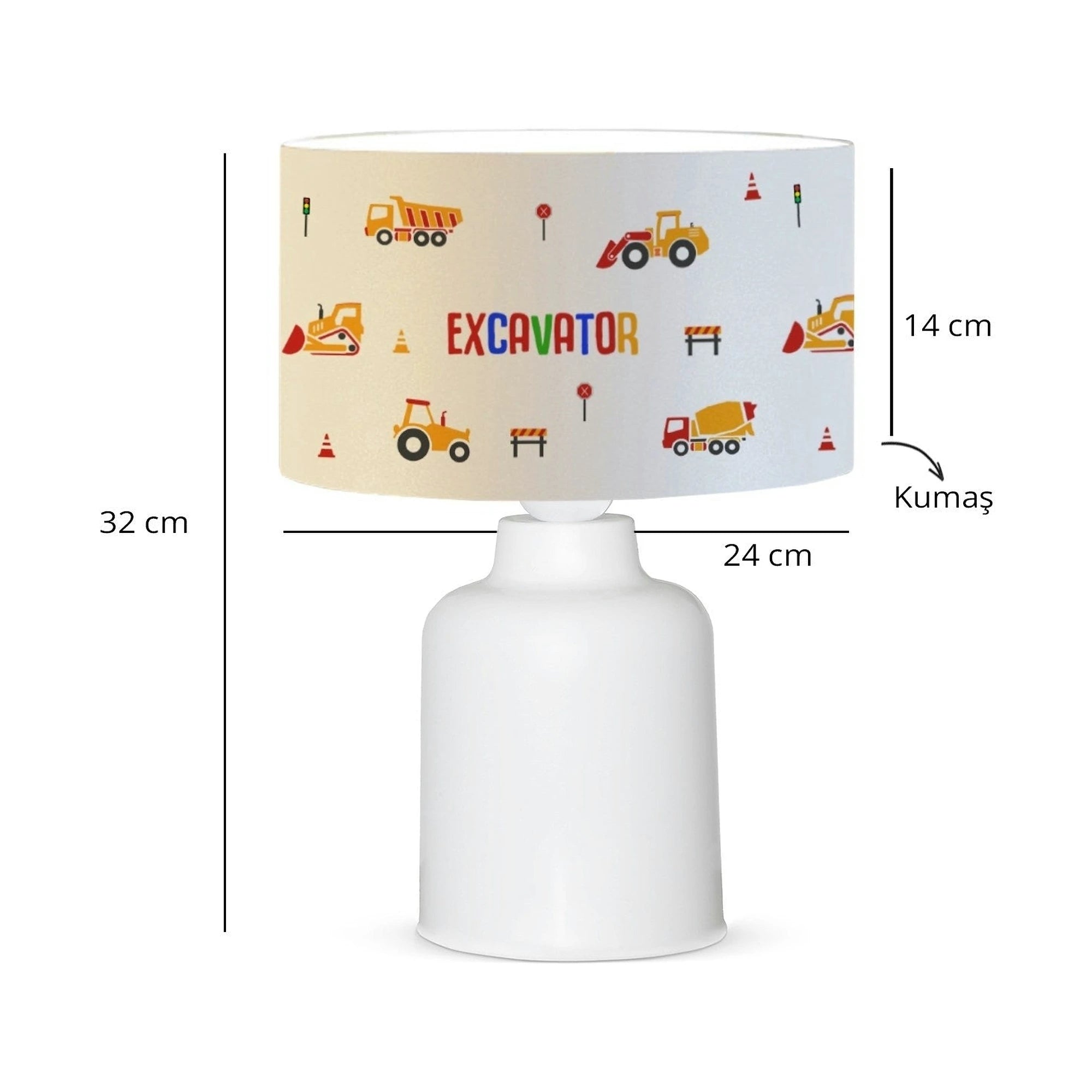 Veioza AYD-3050, multicolor, material textil/plastic, 24x32 cm