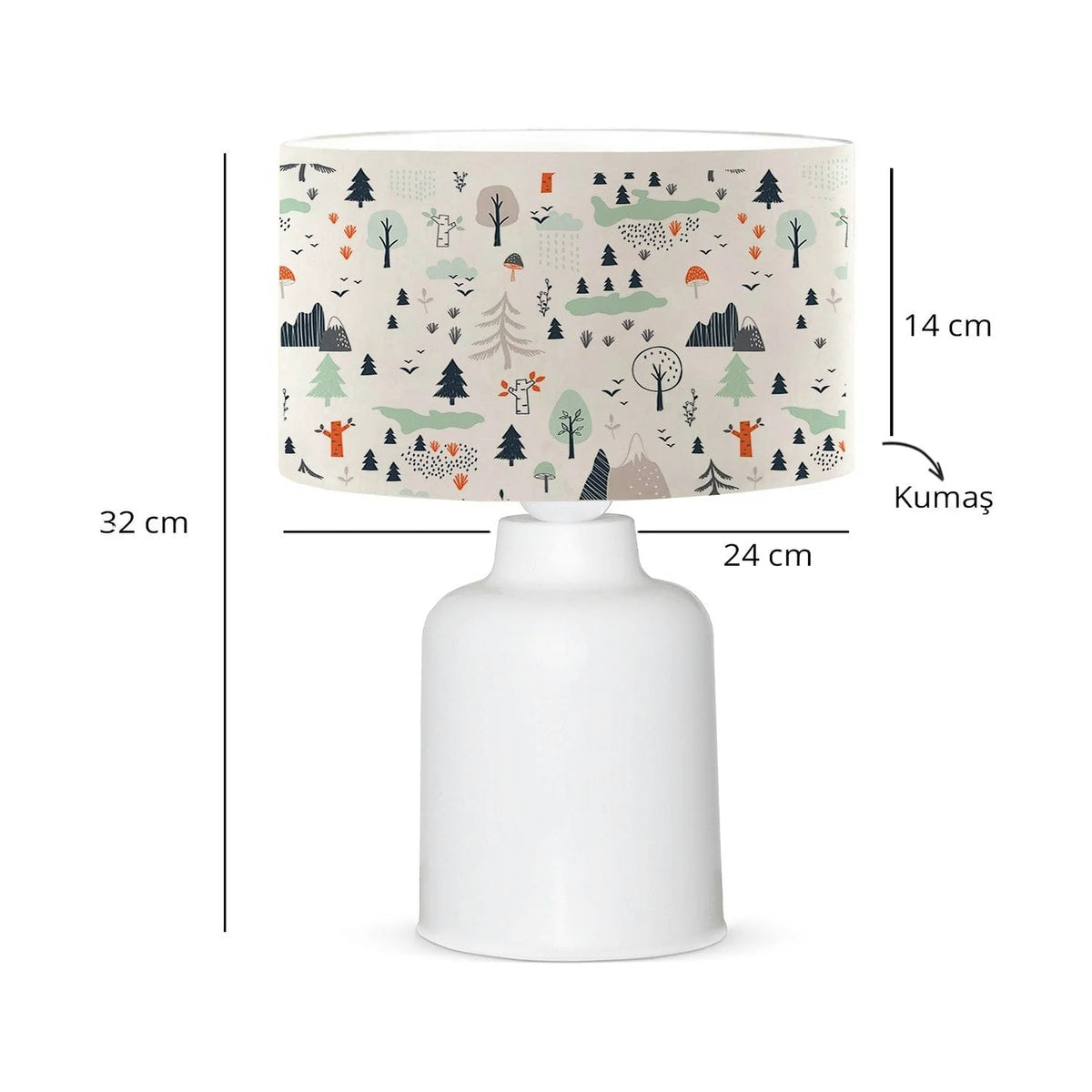 Veioza AYD-3505, multicolor, material textil/plastic, 24x32 cm