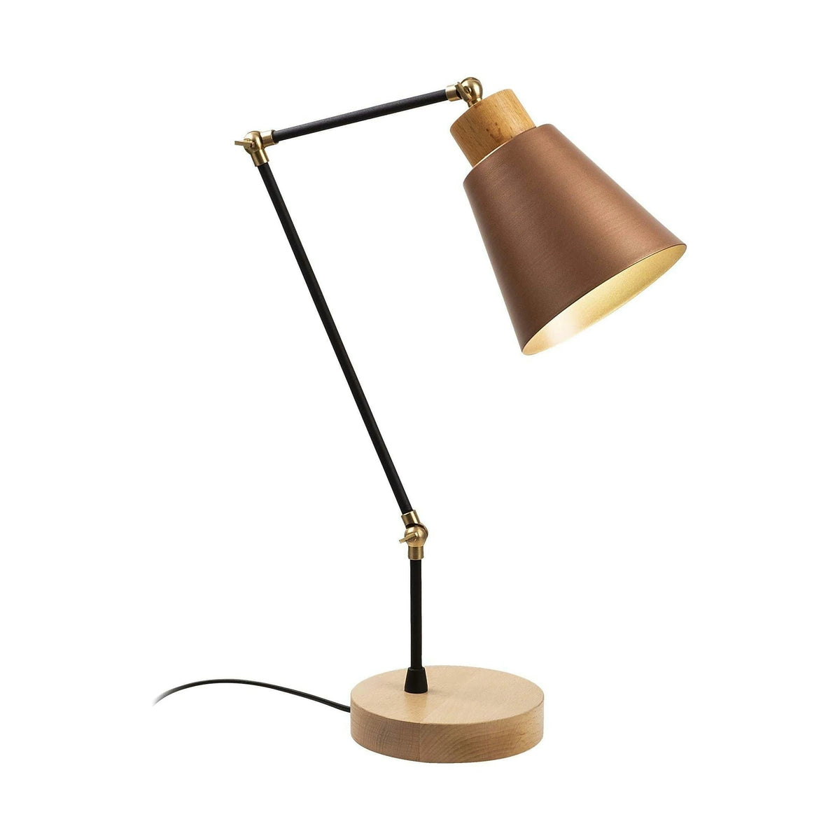 Veioza MANAVGAT N 592, cupru/negru, metal, 22x15x52 cm