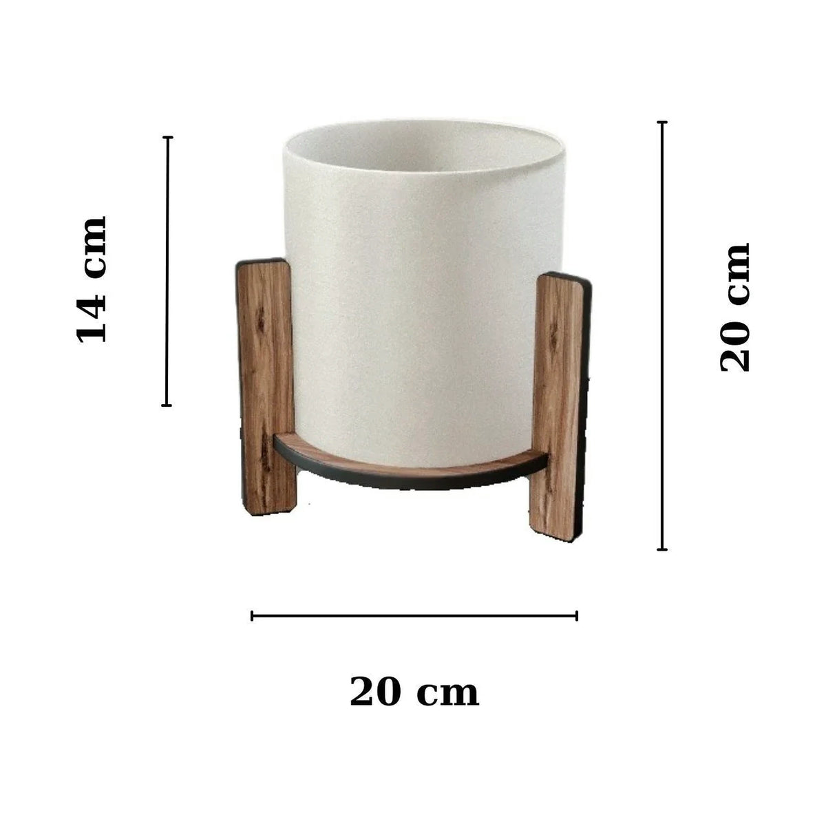 Veioză PINE, nuc, MDF/hârtie, 20x20x20 cm