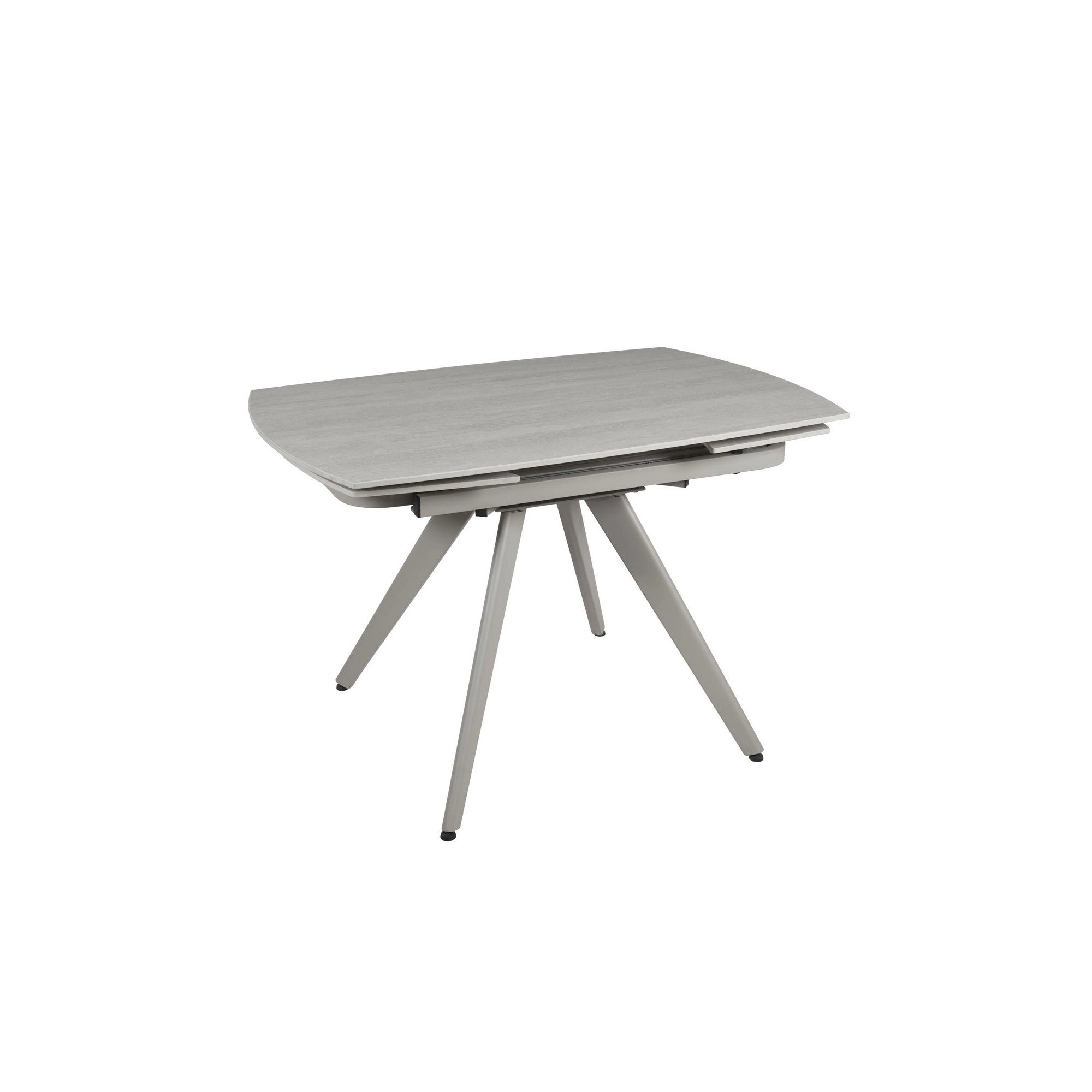 Masa extensibila VIGO, gri cu efect de piatra, ceramica/metal, 120/180x80x77 cm