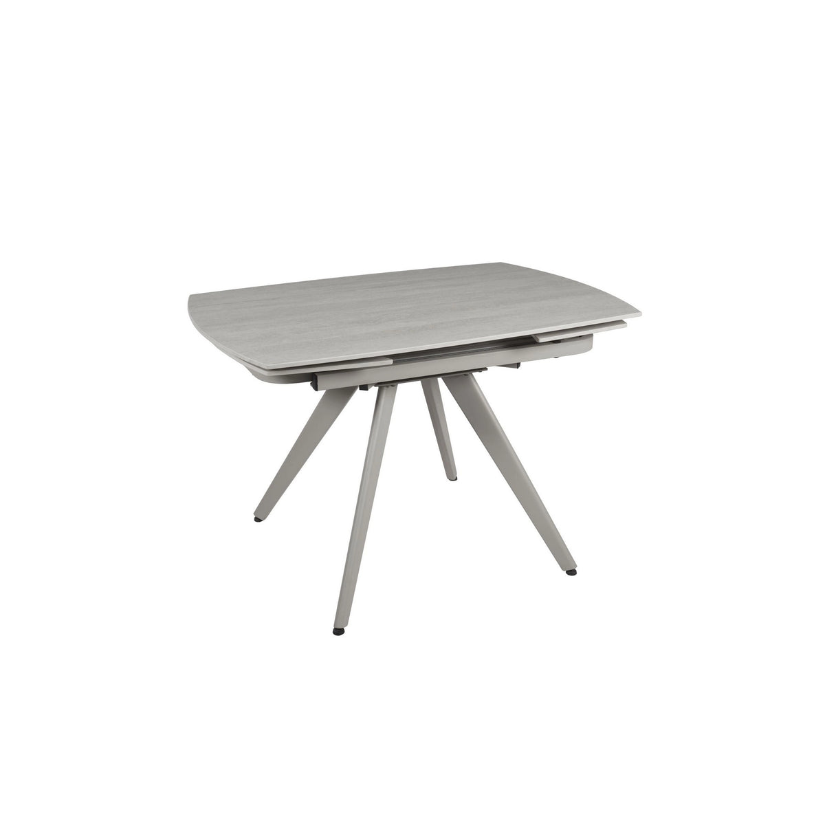 Masa extensibila VIGO, grej cu efect de piatra, ceramica/metal, 120/180x80x77 cm