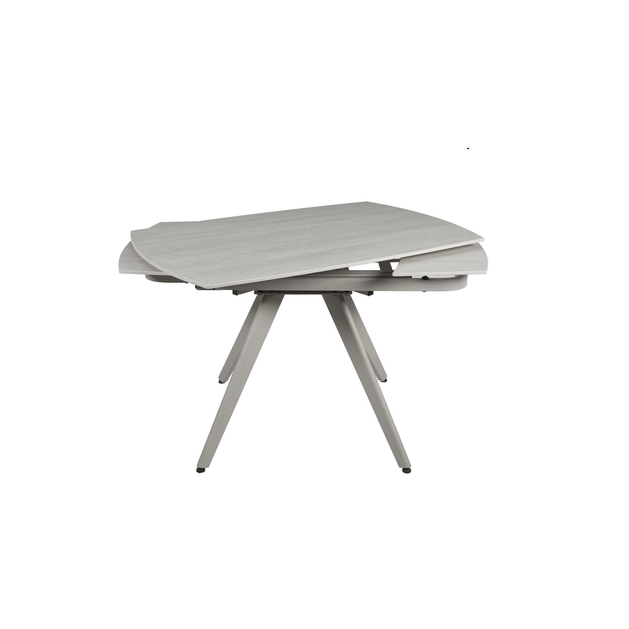 Masa extensibila VIGO, gri cu efect de piatra, ceramica/metal, 120/180x80x77 cm