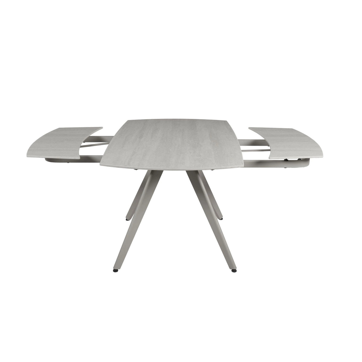 Masa extensibila VIGO, grej cu efect de piatra, ceramica/metal, 120/180x80x77 cm