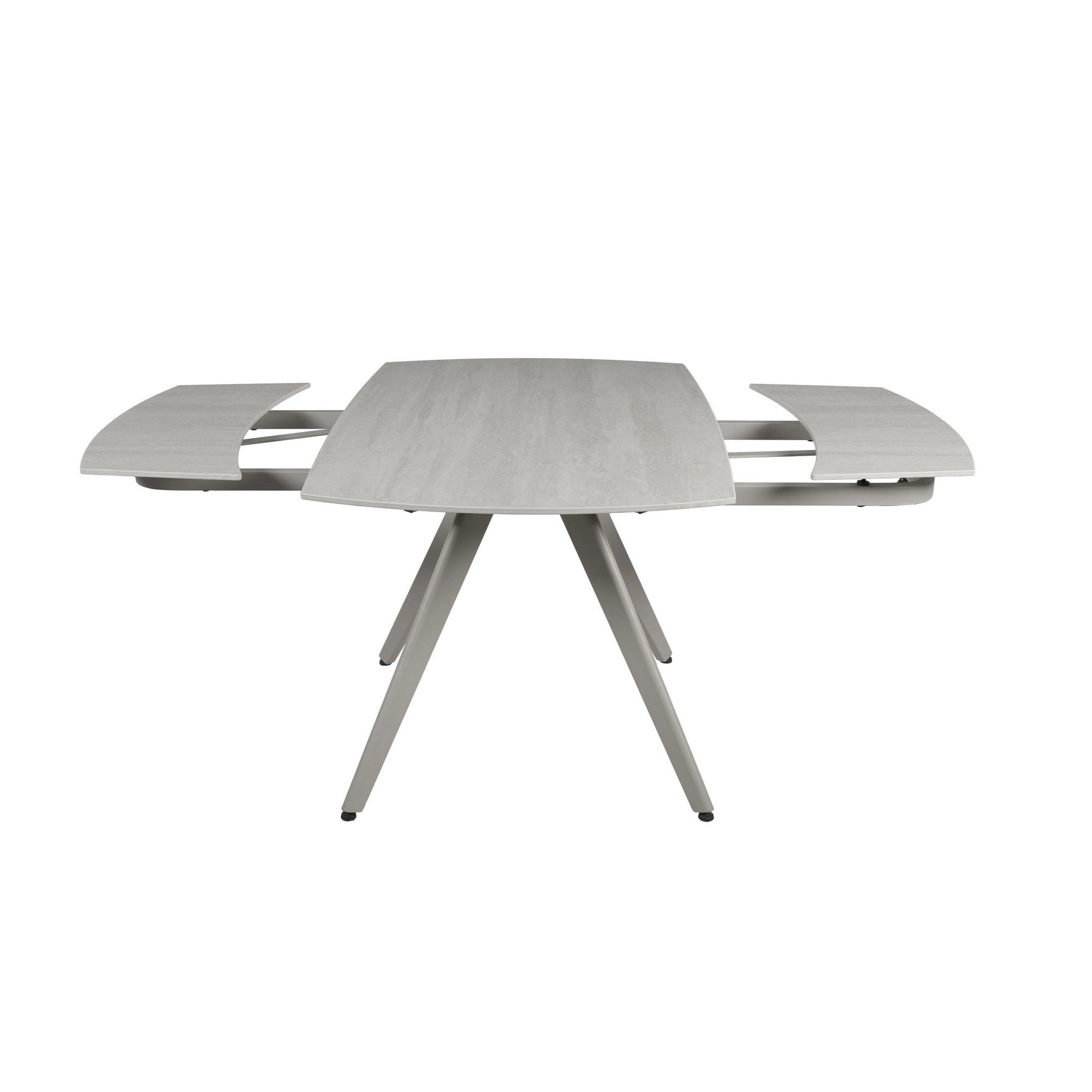 Masa extensibila VIGO, gri cu efect de piatra, ceramica/metal, 120/180x80x77 cm