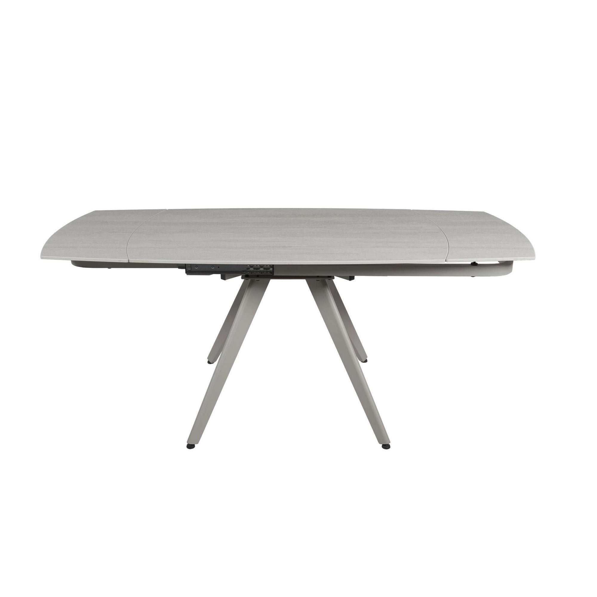 Masa extensibila VIGO, gri cu efect de piatra, ceramica/metal, 120/180x80x77 cm