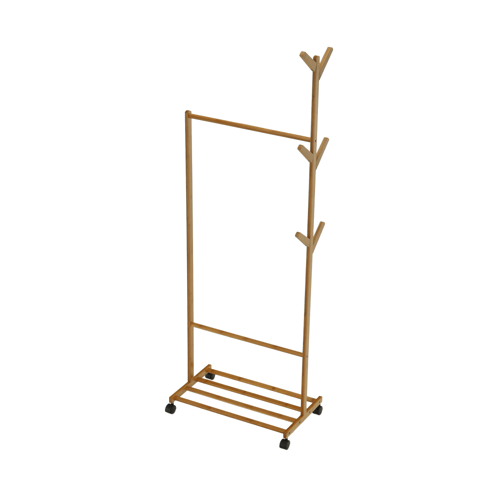 Stander haine VIKIR TYP 1, bambus, lemn, 60x35x174 cm