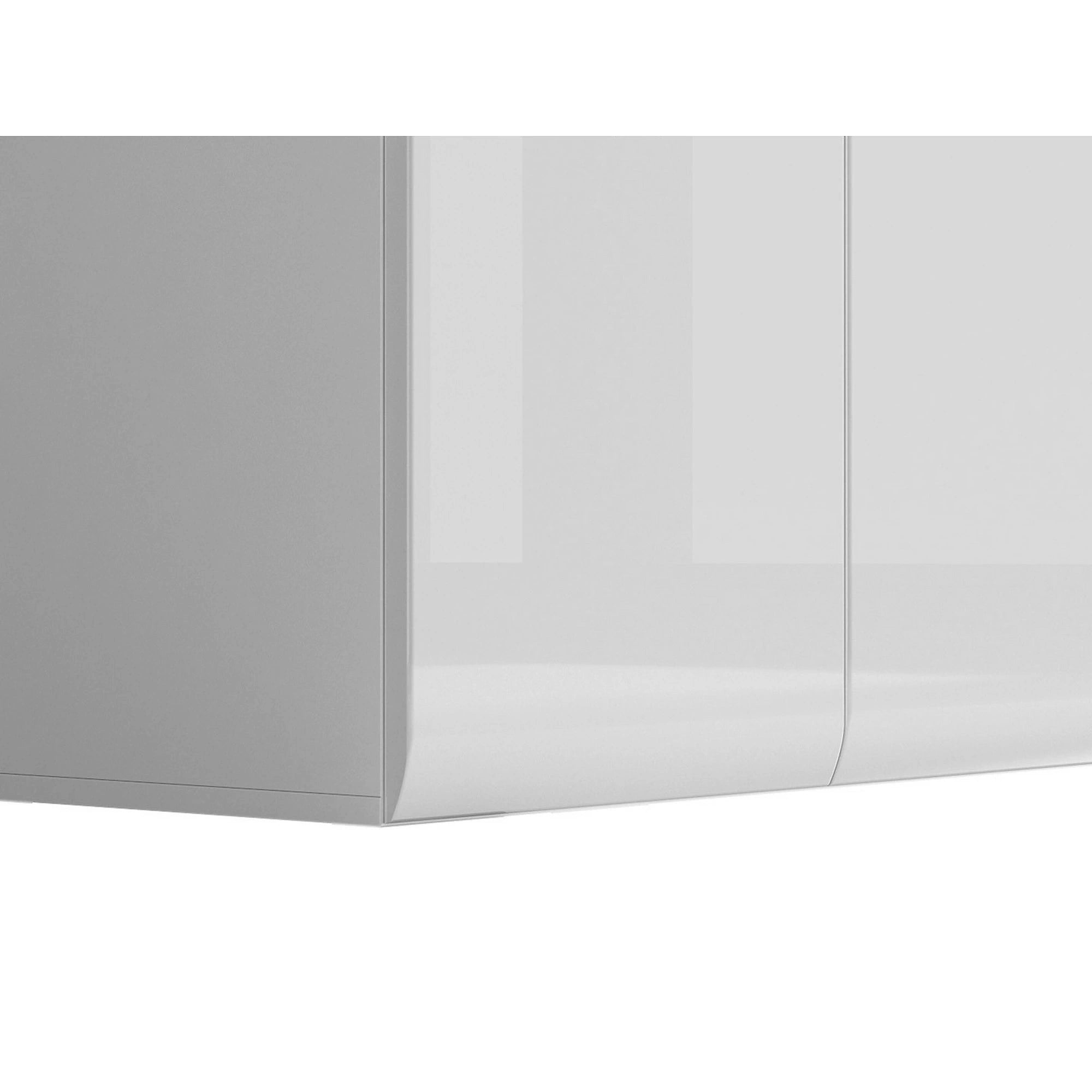 Vitrina AZTECA TRIO, alb, PAL/sticla, cu iluminare LED, 90x41x145 cm