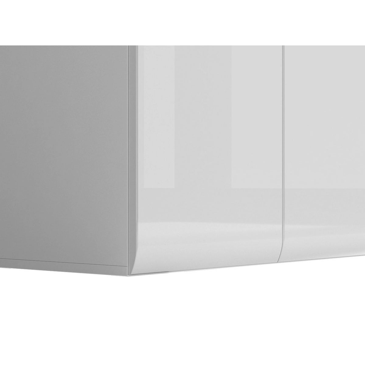 Vitrina AZTECA TRIO, alb, PAL/sticla, cu iluminare LED, 90x41x145 cm